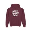Customizable Youth Hoodie with Stylish Text Design, Personalized Gift, Trendy Streetwear, Perfect for Birthdays, Festive Celebrations, [...]