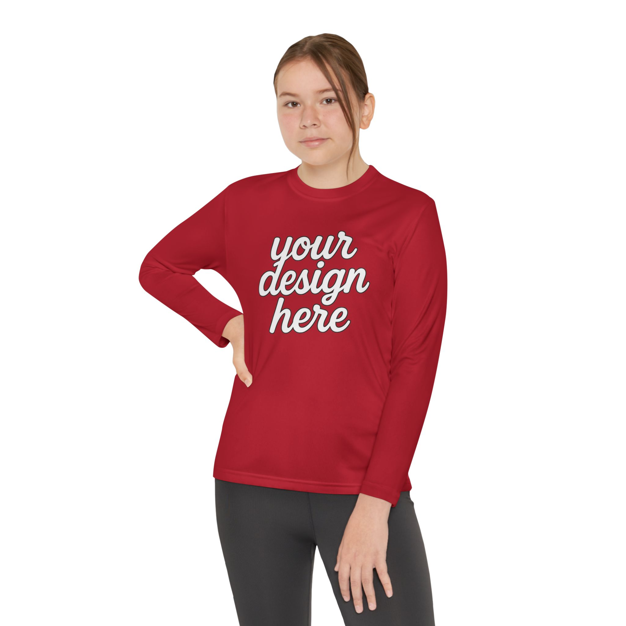 1716675809068009669_2048.webp Custom Youth Long Sleeve Tee for Active Kids, Personalized Athletic Shirt, Ideal for Sports, Birthdays, Gifts, Family Events