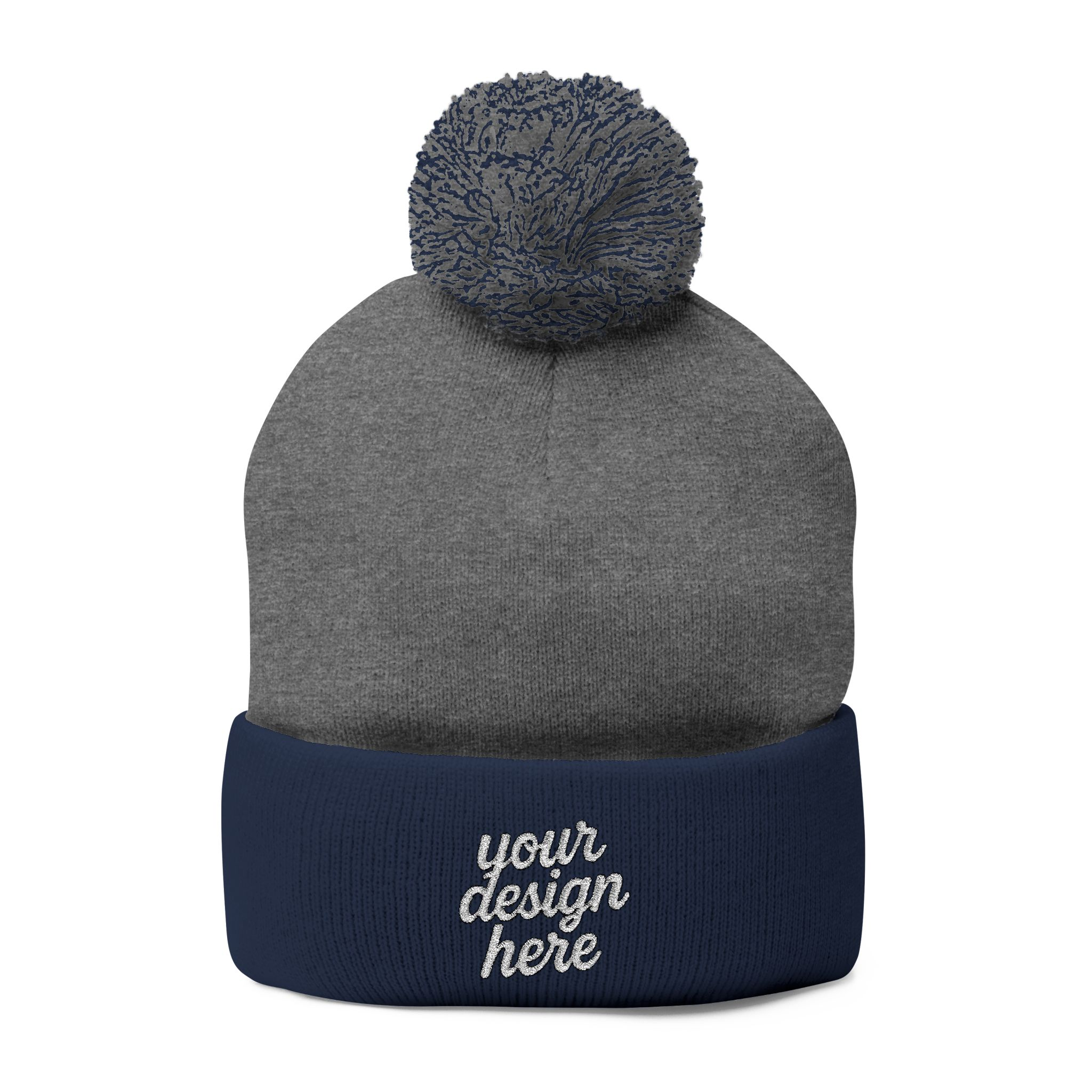 17299580762845560597_2048.webp Cozy Pom-Pom Knit Cap - Custom Embroidered Beanie, Winter Fashion Accessory, Gift for Him/Her, Winter Hat, Casual Headwear
