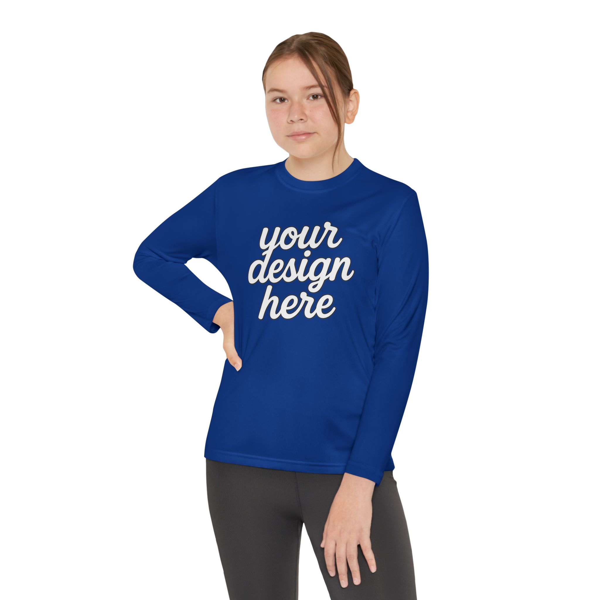 17326895149759933715_2048.webp Custom Youth Long Sleeve Tee for Active Kids, Personalized Athletic Shirt, Ideal for Sports, Birthdays, Gifts, Family Events