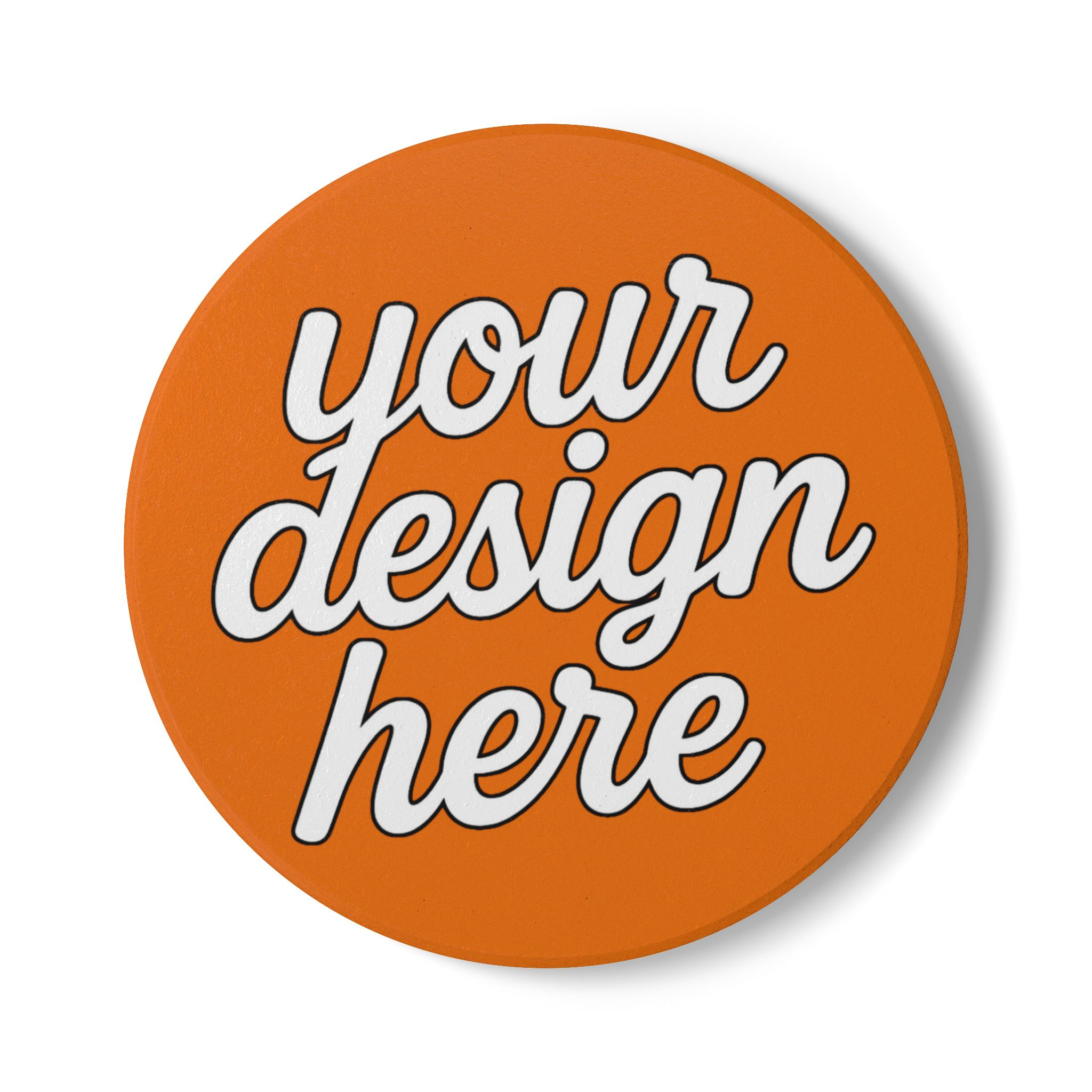 17397146392600622767_2048.webp Customizable Orange Ceramic Coaster, Stylish Drink Coaster, Personalized Gift, Home Bar Decor, Kitchen Accessory, Housewarming Gift