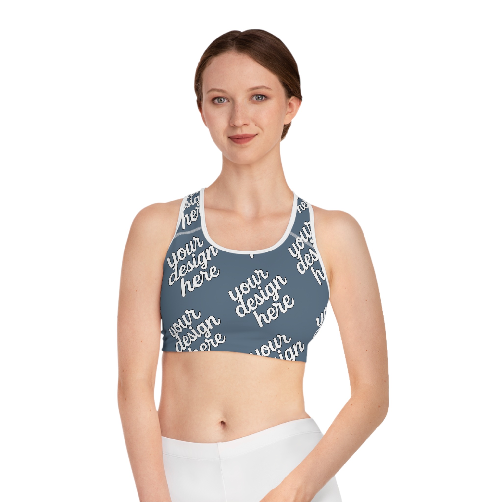 Customizable AOP Sports Bra | Personalized Fitness Top, Activewear, Gym Clothes, Unique Workout Gear, Gift for Athletes