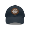17513131577350041016_2048.webp Dad Hat with Custom Leather Patch, Personalized Gift for Dad, Casual Summer Hat, Adjustable Cap, Father's Day Gift, Gift for Him