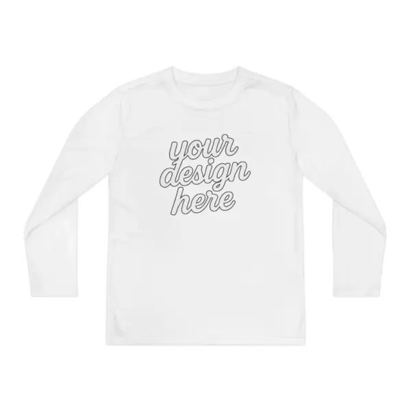 Custom Youth Long Sleeve Tee for Active Kids, Personalized Athletic Shirt, Ideal for Sports, Birthdays, Gifts, Family Events