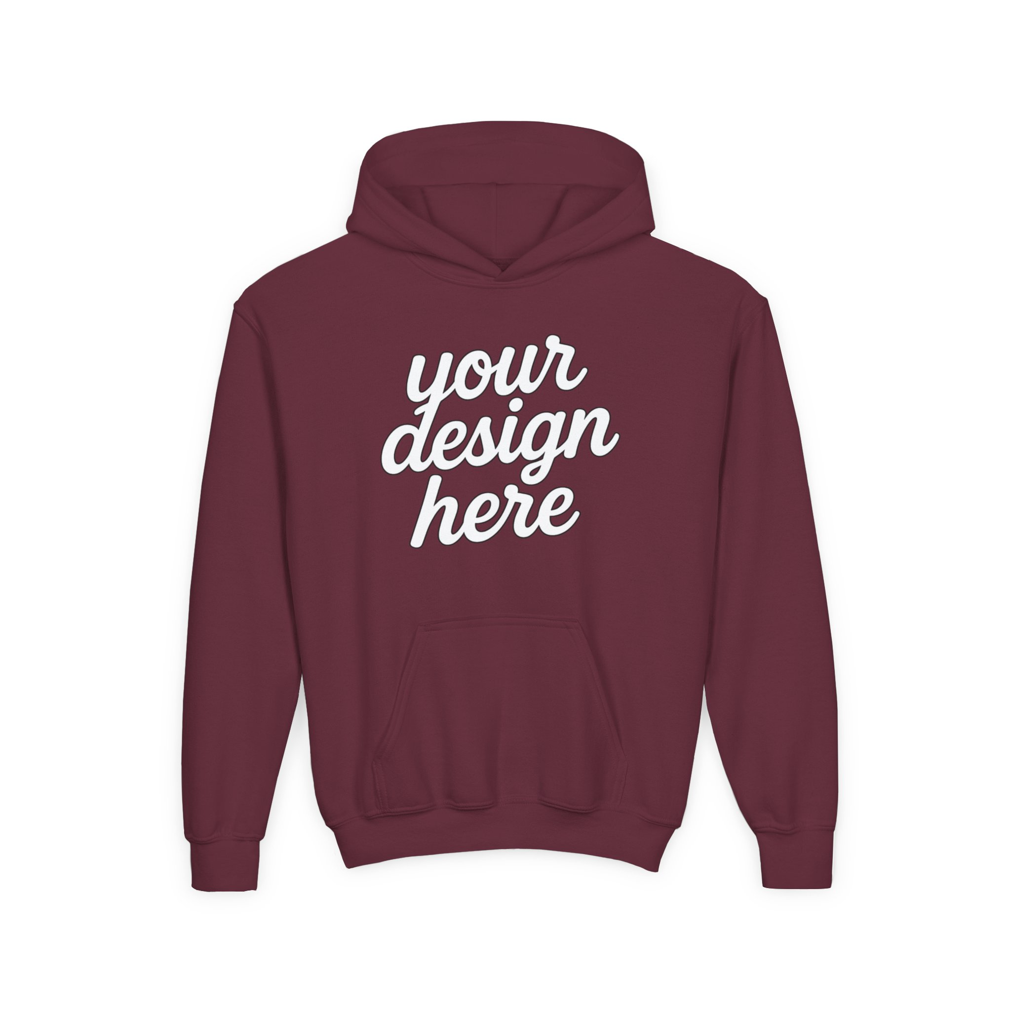 2183317588895251910_2048.webp Youth Customizable Hooded Sweatshirt - Perfect for Gifts, Birthday, School Events, Sports Teams, Casual Wear