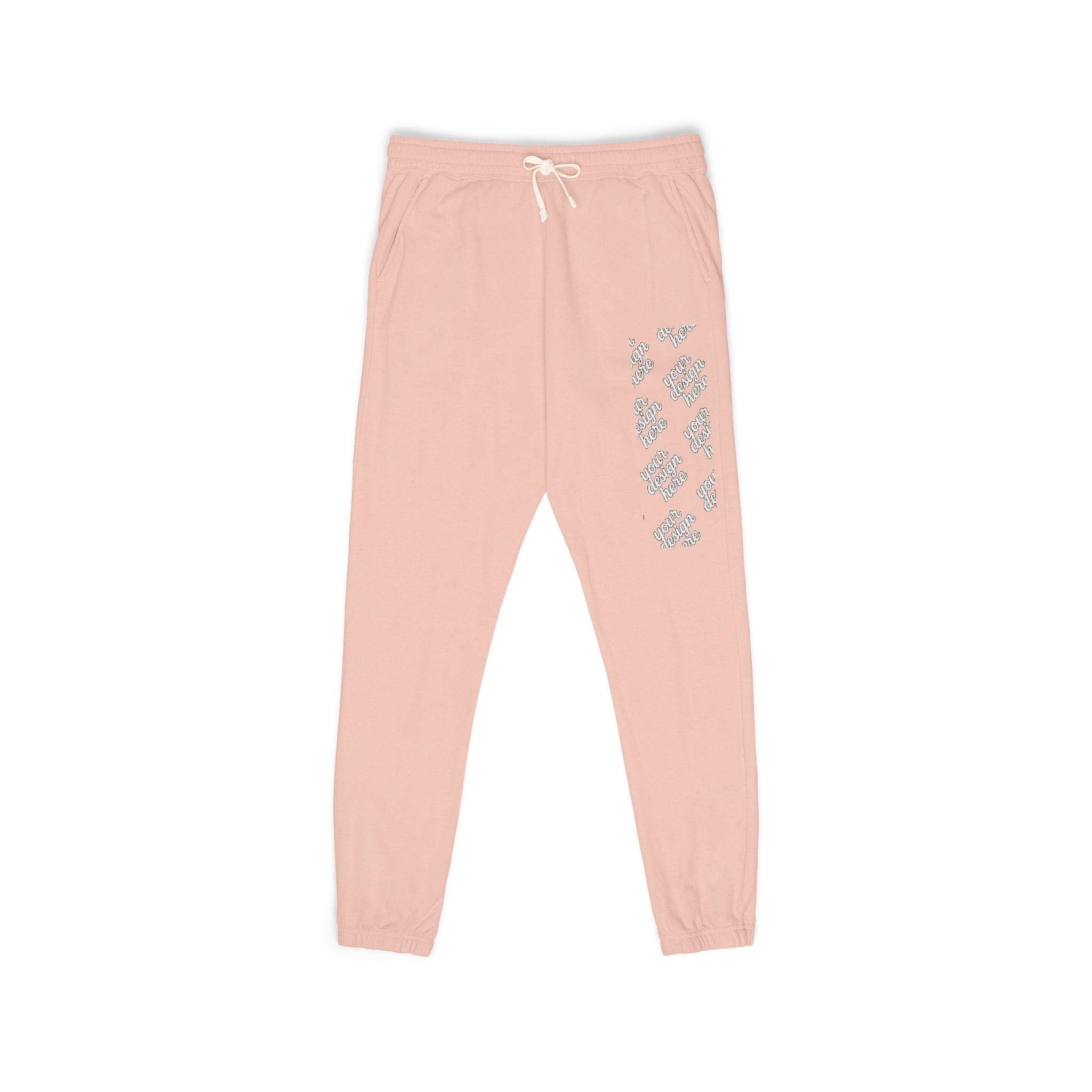2554375371959658087_2048.jpeg Cozy Garment-Dyed Fleece Sweatpants with Floral Design, Comfy Lounge Pants, Perfect for Relaxation, Casual Wear, Home and Gift
