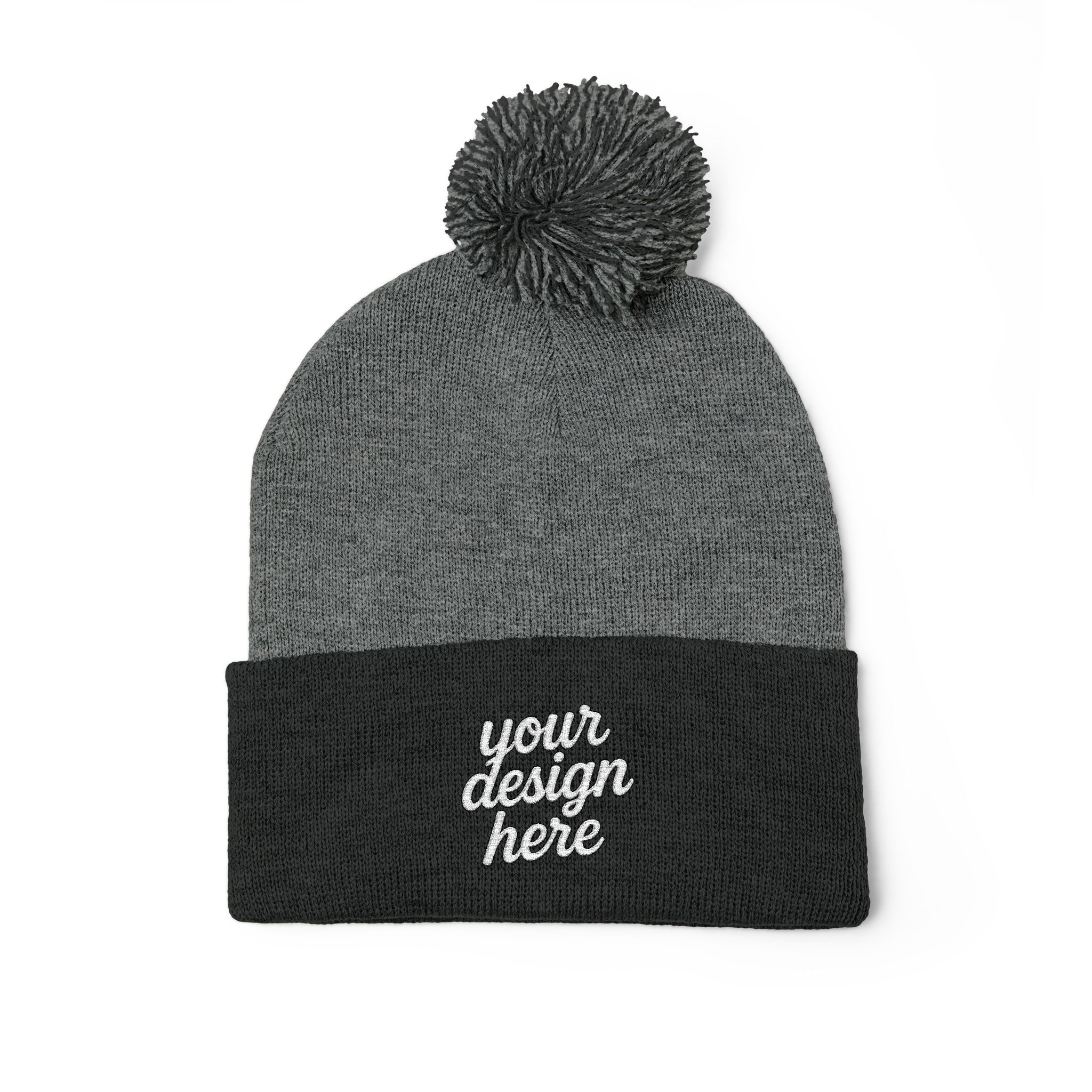 2669681099381928432_2048.webp Cozy Pom-Pom Knit Cap - Custom Embroidered Beanie, Winter Fashion Accessory, Gift for Him/Her, Winter Hat, Casual Headwear