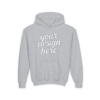 2860403522954261824_2048.webp Youth Customizable Hooded Sweatshirt - Perfect for Gifts, Birthday, School Events, Sports Teams, Casual Wear