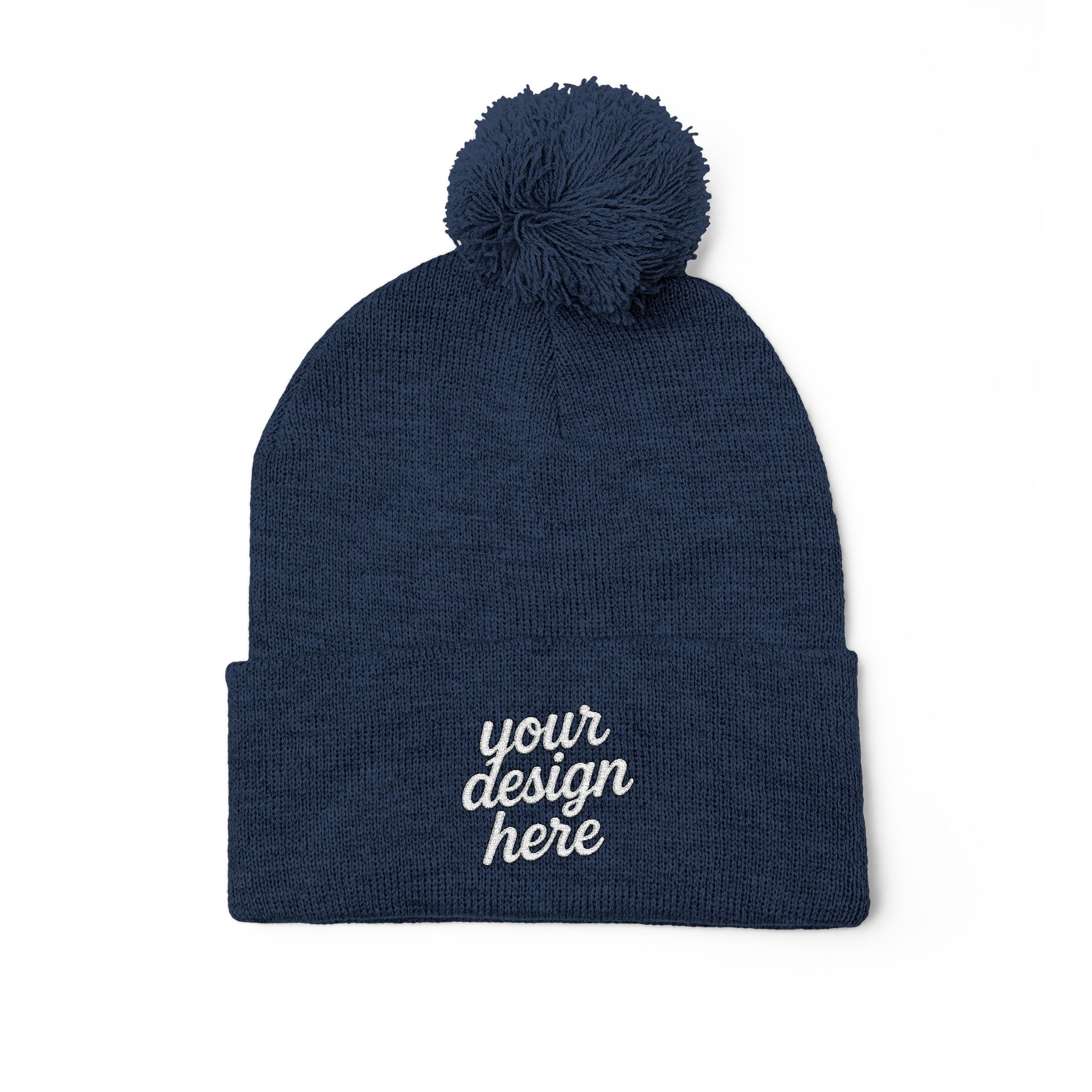 2942804441627114352_2048.webp Cozy Pom-Pom Knit Cap - Custom Embroidered Beanie, Winter Fashion Accessory, Gift for Him/Her, Winter Hat, Casual Headwear