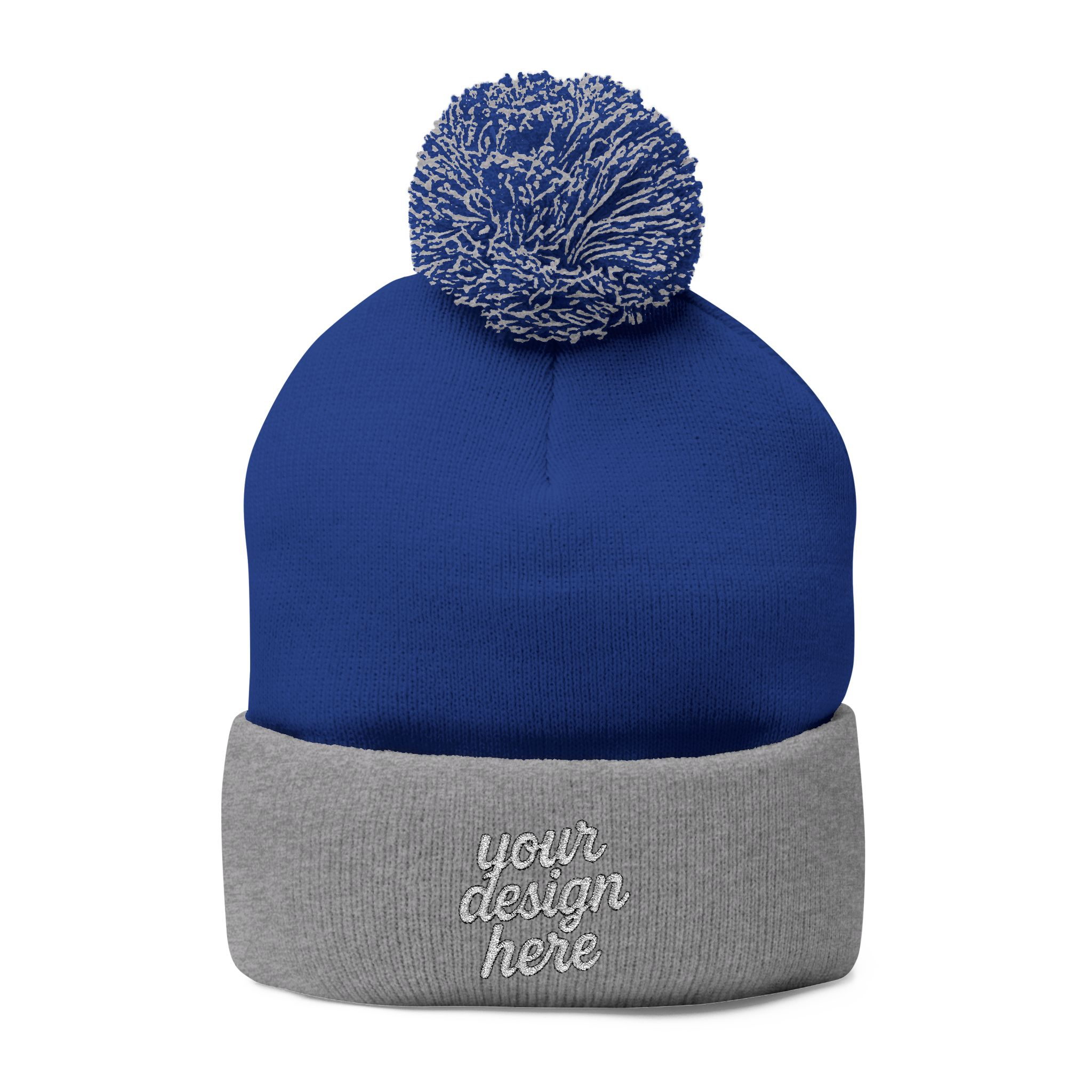 3162826884398281184_2048-1.webp Cozy Pom-Pom Knit Cap - Custom Embroidered Beanie, Winter Fashion Accessory, Gift for Him/Her, Winter Hat, Casual Headwear