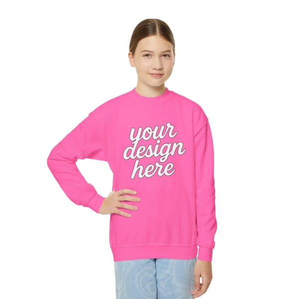 Youth Crewneck Sweatshirt, Cozy Kids Fashion, Personalized Gift, Customizable Sweatshirt, Perfect for School, Casual Wear, Birthdays