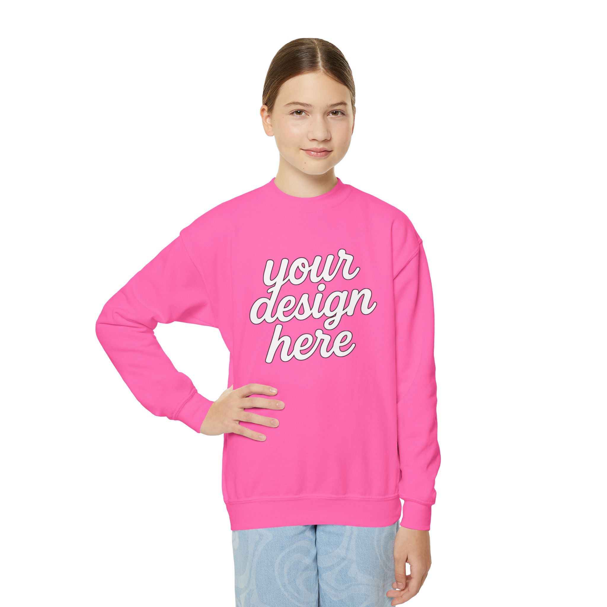3367912693736547282_2048.jpeg Youth Crewneck Sweatshirt, Cozy Kids Fashion, Personalized Gift, Customizable Sweatshirt, Perfect for School, Casual Wear, Birthdays