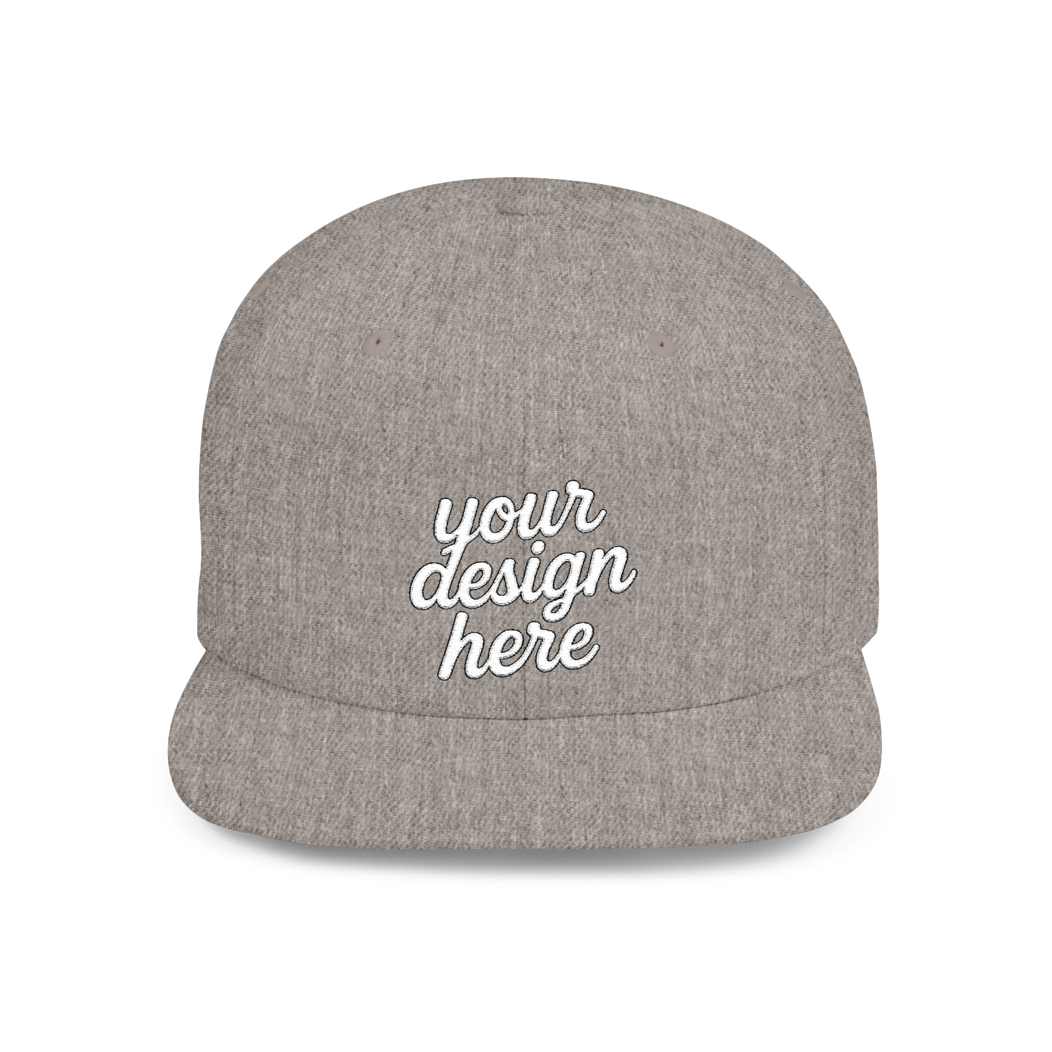 Snapback Hat - Stylish Flat Bill Cap for Adults with Classic Green Undervisor and Adjustable Closure