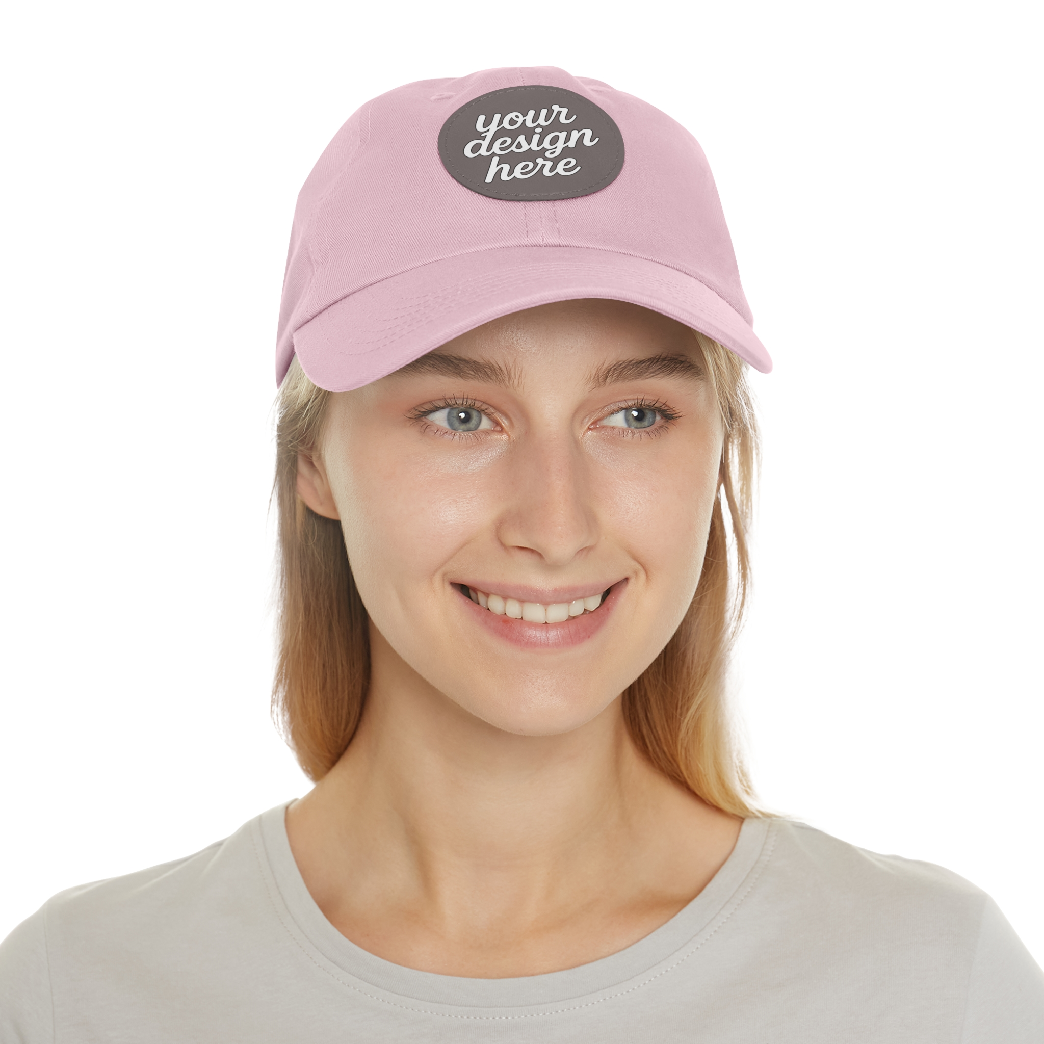 3635227608420802433_2048.webp Dad Hat with Custom Leather Patch, Personalized Gift for Dad, Casual Summer Hat, Adjustable Cap, Father's Day Gift, Gift for Him