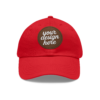 4403725215747954915_2048.webp Dad Hat with Custom Leather Patch, Personalized Gift for Dad, Casual Summer Hat, Adjustable Cap, Father's Day Gift, Gift for Him