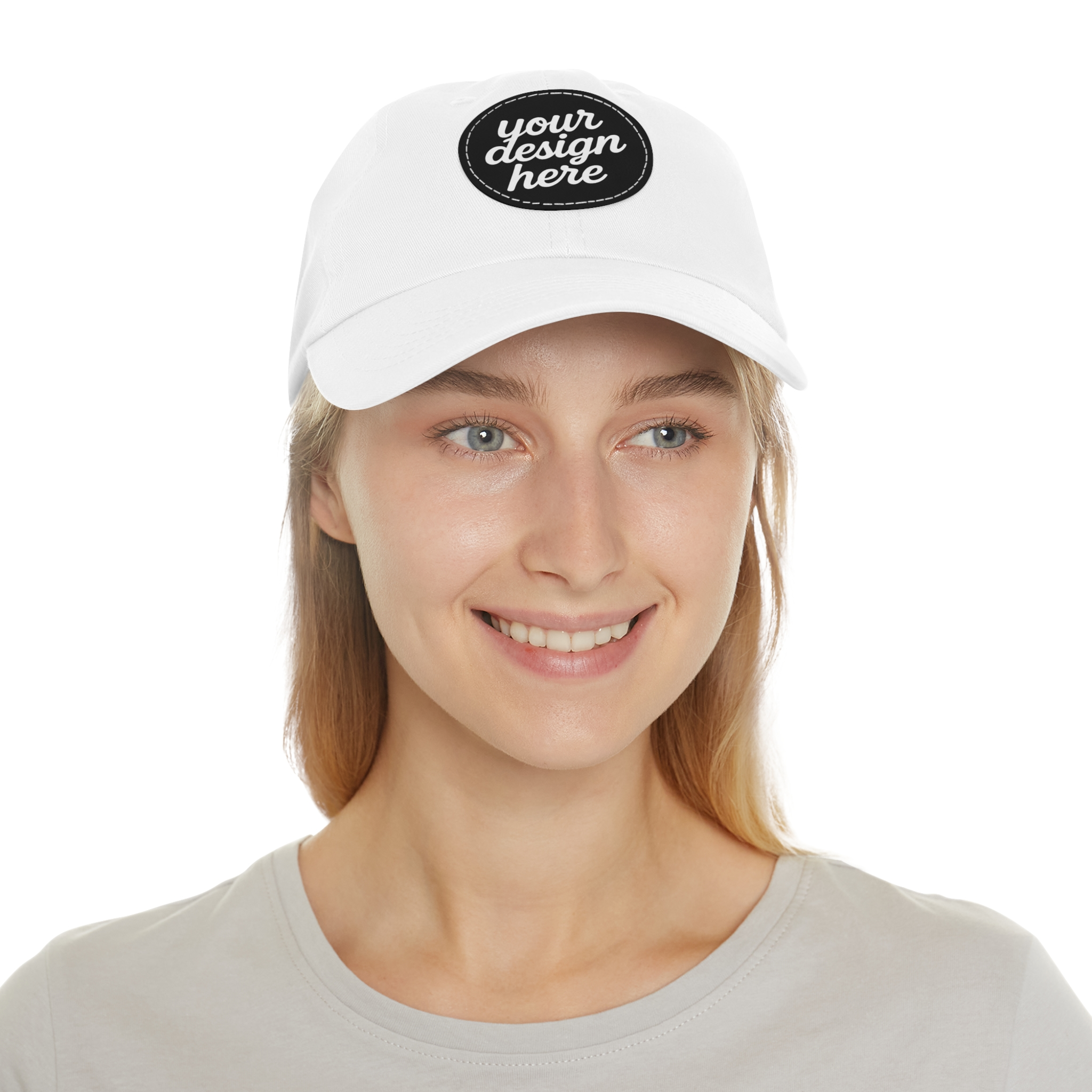 4596236959178005328_2048.webp Dad Hat with Custom Leather Patch, Personalized Gift for Dad, Casual Summer Hat, Adjustable Cap, Father's Day Gift, Gift for Him