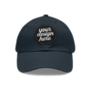 4686182090600407172_2048.webp Dad Hat with Custom Leather Patch, Personalized Gift for Dad, Casual Summer Hat, Adjustable Cap, Father's Day Gift, Gift for Him