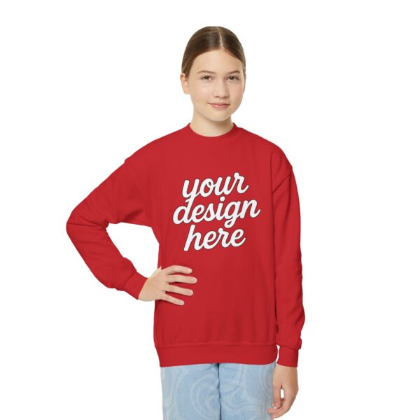 Youth Crewneck Sweatshirt, Cozy Kids Fashion, Personalized Gift, Customizable Sweatshirt, Perfect for School, Casual Wear, Birthdays