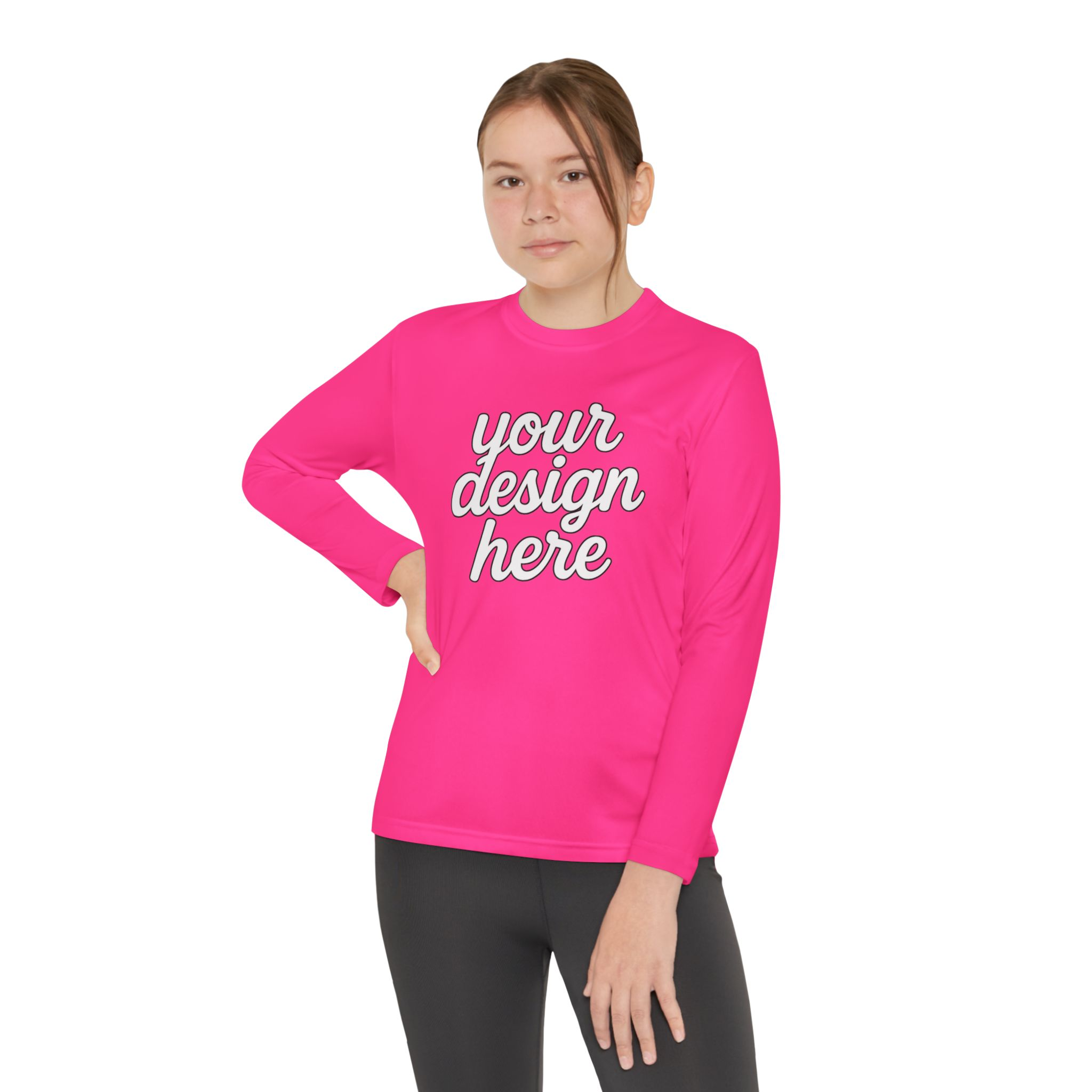 5423350606105532188_2048.webp Custom Youth Long Sleeve Tee for Active Kids, Personalized Athletic Shirt, Ideal for Sports, Birthdays, Gifts, Family Events