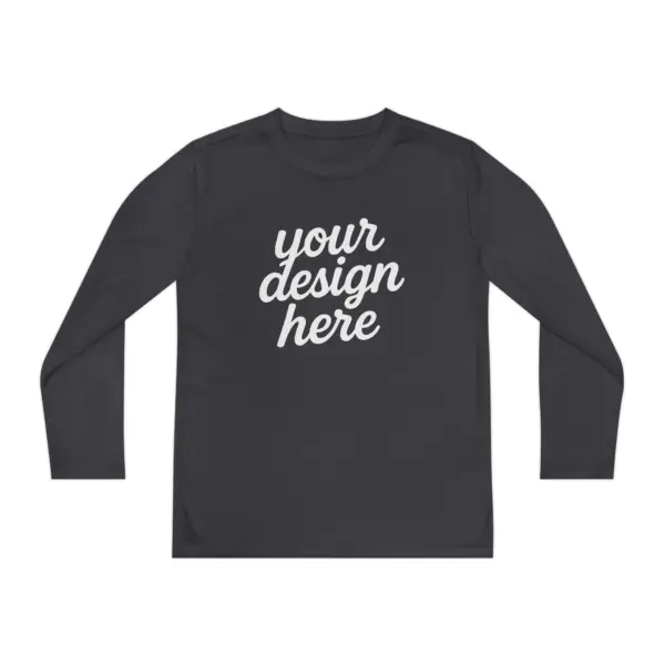 Custom Youth Long Sleeve Tee for Active Kids, Personalized Athletic Shirt, Ideal for Sports, Birthdays, Gifts, Family Events