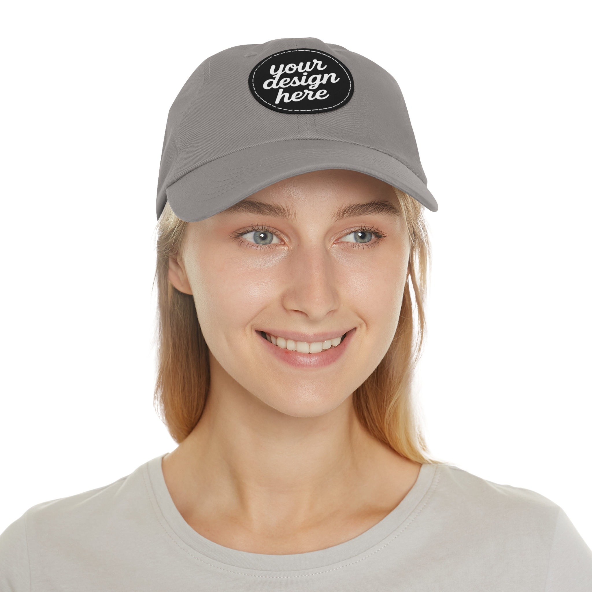 5704564786020871532_2048.webp Dad Hat with Custom Leather Patch, Personalized Gift for Dad, Casual Summer Hat, Adjustable Cap, Father's Day Gift, Gift for Him