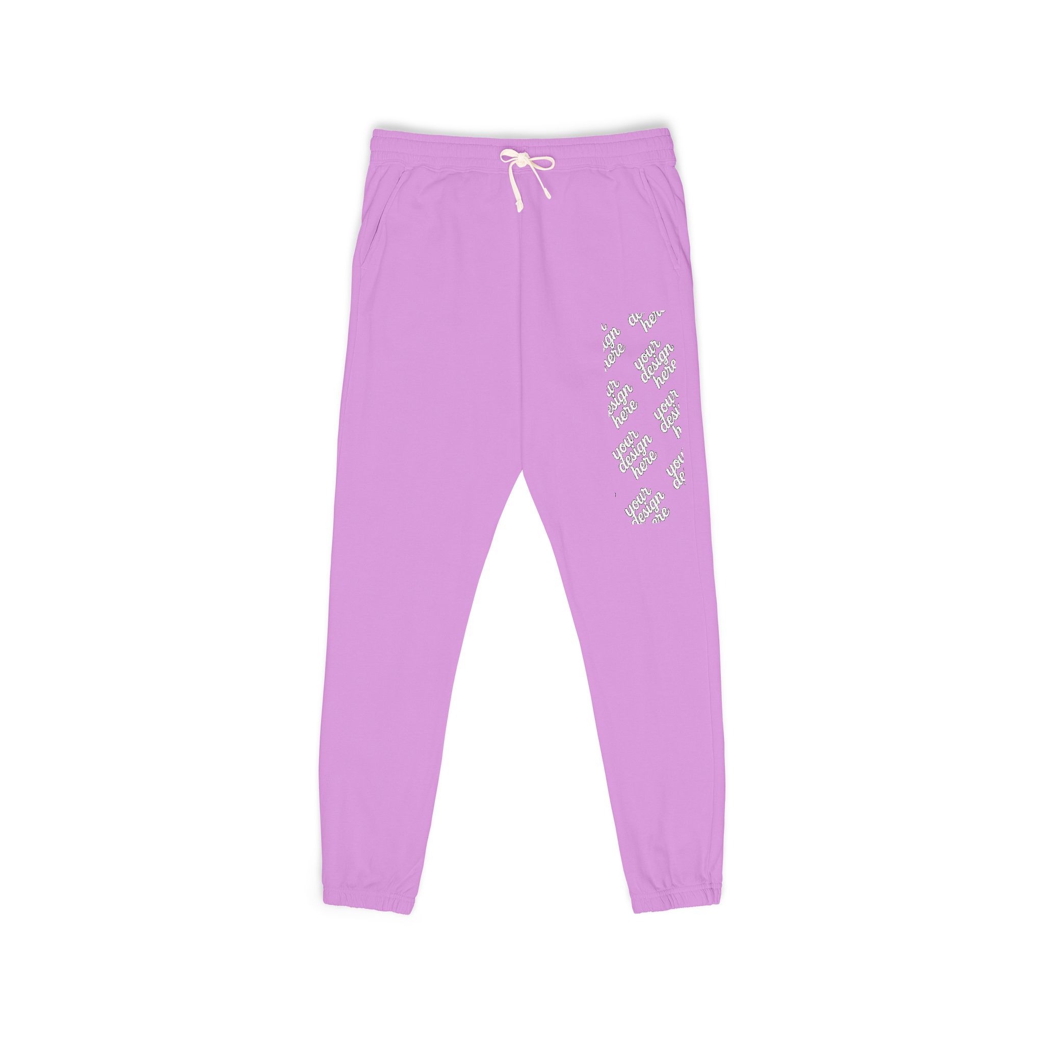 5788800898956118540_2048.jpeg Cozy Garment-Dyed Fleece Sweatpants with Floral Design, Comfy Lounge Pants, Perfect for Relaxation, Casual Wear, Home and Gift