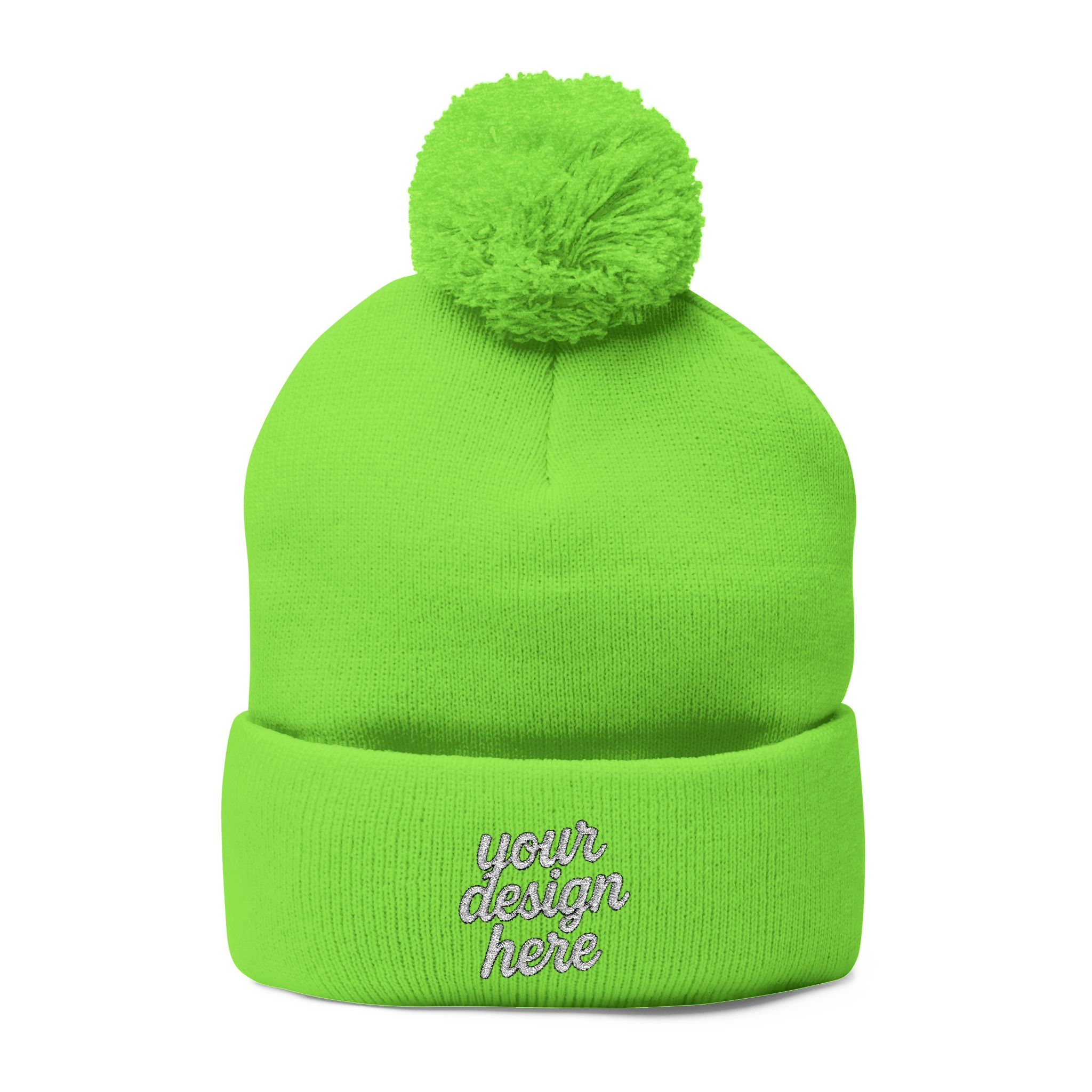 5824401737649388010_2048.webp Cozy Pom-Pom Knit Cap - Custom Embroidered Beanie, Winter Fashion Accessory, Gift for Him/Her, Winter Hat, Casual Headwear