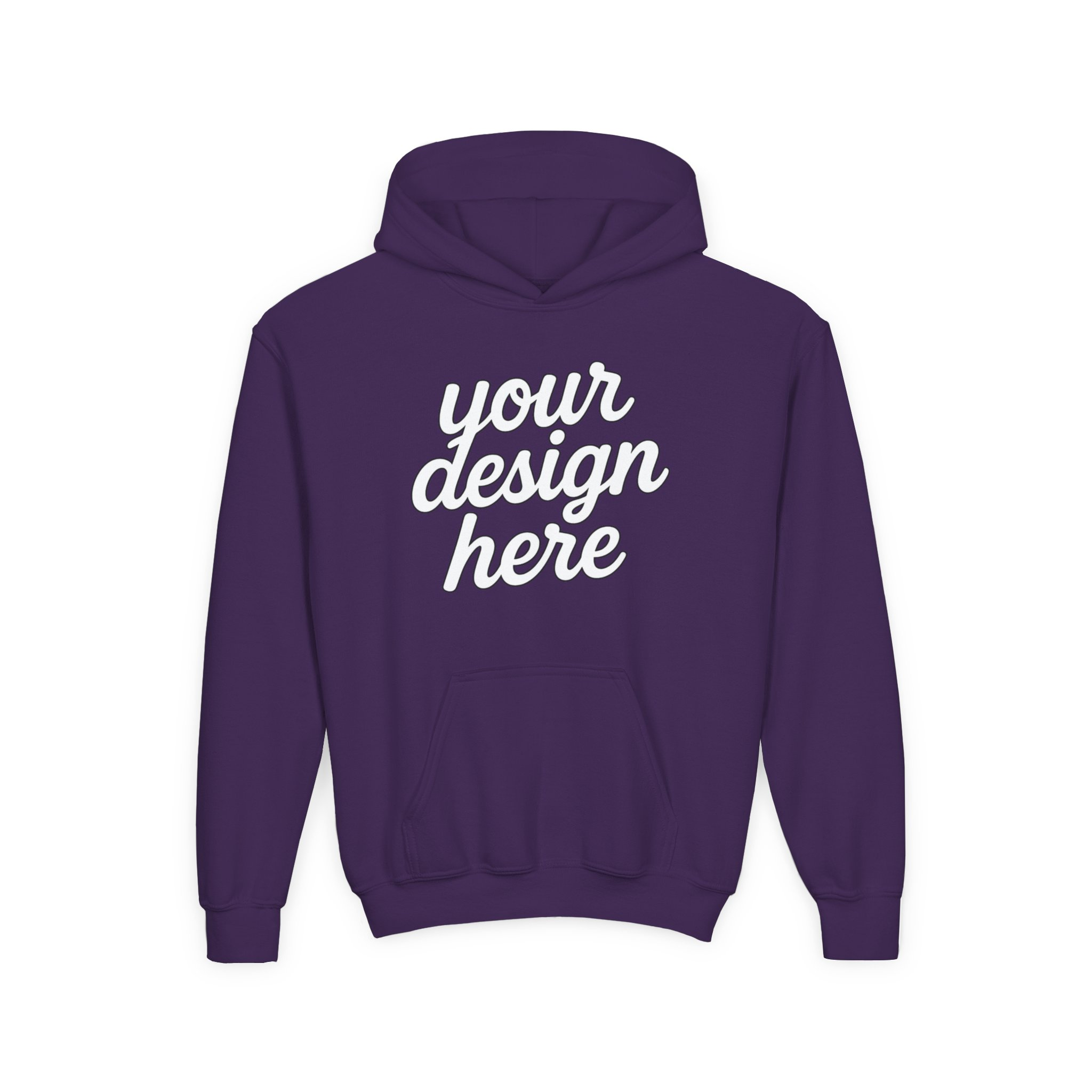 5897036466938529956_2048.webp Youth Customizable Hooded Sweatshirt - Perfect for Gifts, Birthday, School Events, Sports Teams, Casual Wear