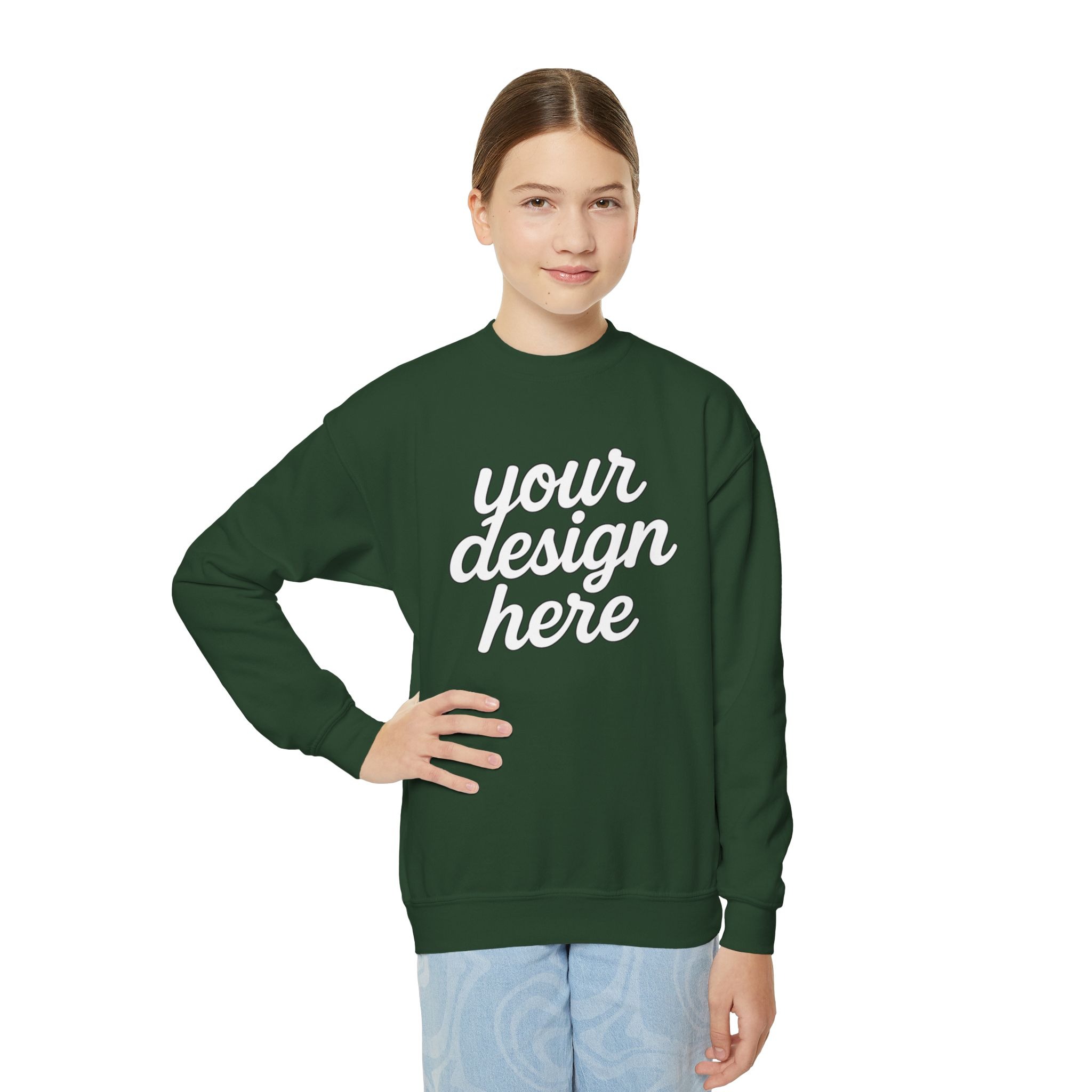 5902109785683761803_2048.jpeg Youth Crewneck Sweatshirt, Cozy Kids Fashion, Personalized Gift, Customizable Sweatshirt, Perfect for School, Casual Wear, Birthdays