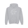 Customizable Youth Hoodie with Stylish Text Design, Personalized Gift, Trendy Streetwear, Perfect for Birthdays, Festive Celebrations, [...]