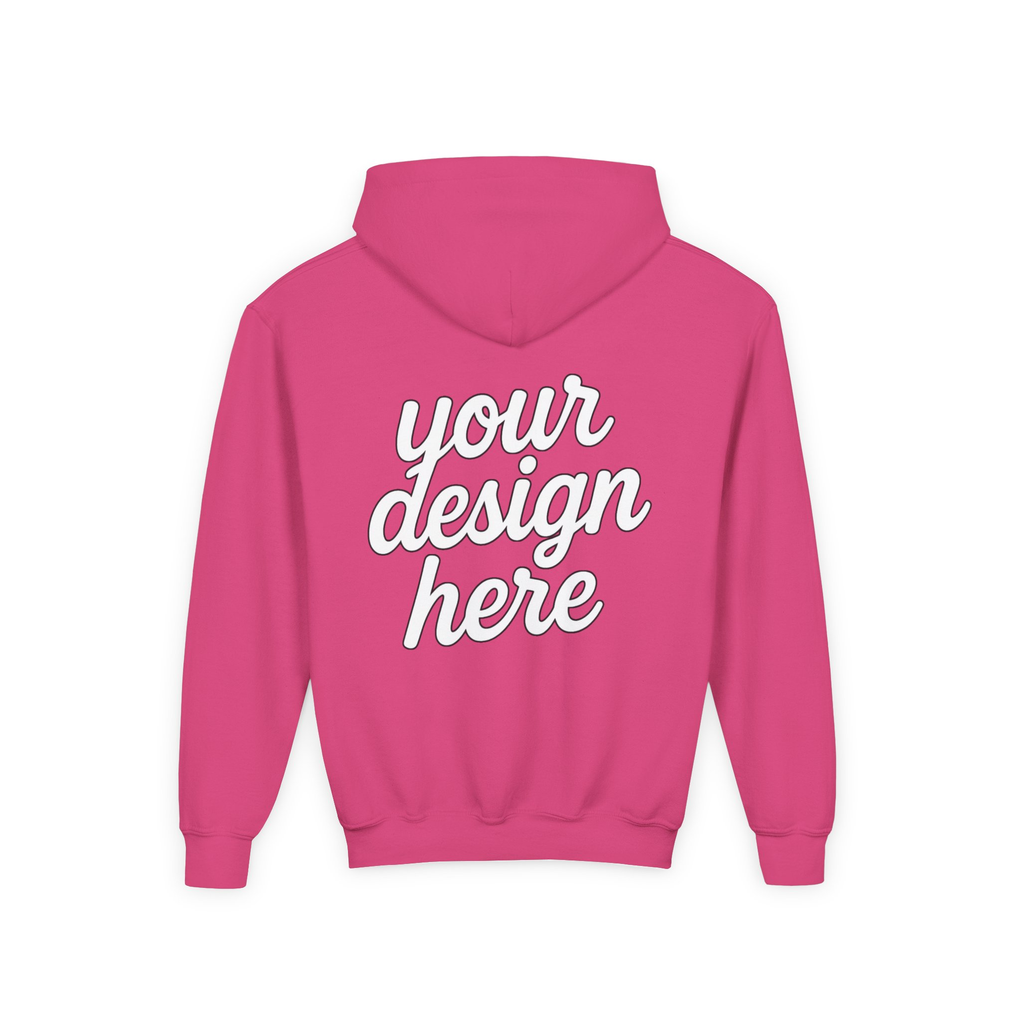 6181586448172822485_2048.webp Youth Customizable Hooded Sweatshirt - Perfect for Gifts, Birthday, School Events, Sports Teams, Casual Wear