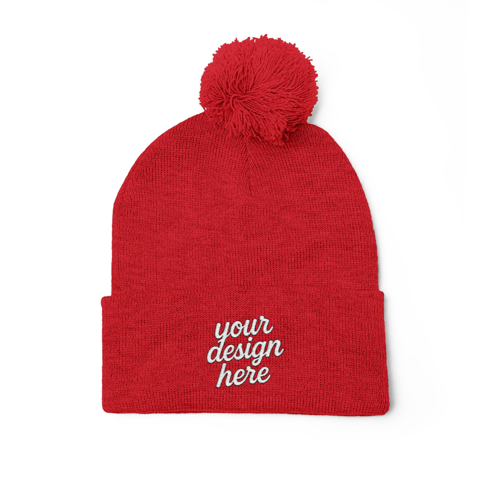 6410968701778139316_2048.webp Cozy Pom-Pom Knit Cap - Custom Embroidered Beanie, Winter Fashion Accessory, Gift for Him/Her, Winter Hat, Casual Headwear