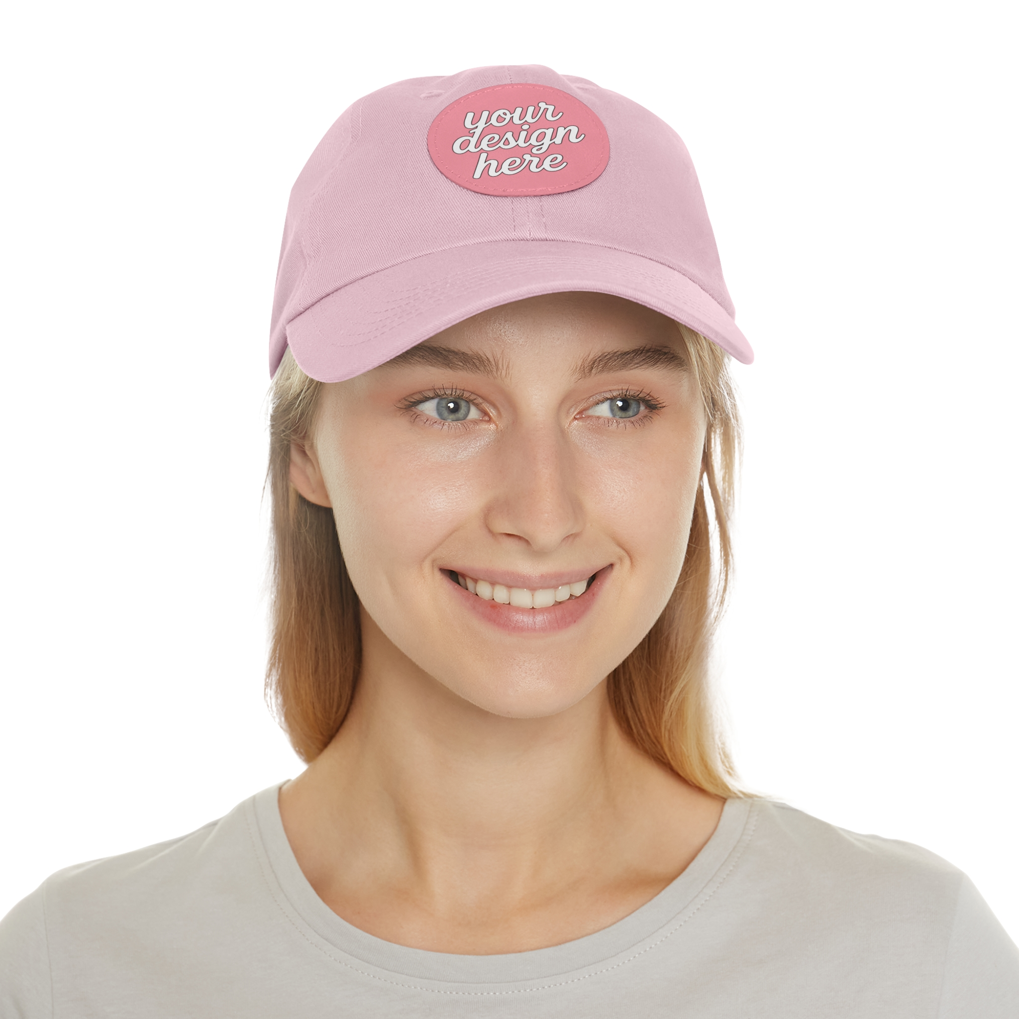 6763824303439249952_2048.webp Dad Hat with Custom Leather Patch, Personalized Gift for Dad, Casual Summer Hat, Adjustable Cap, Father's Day Gift, Gift for Him