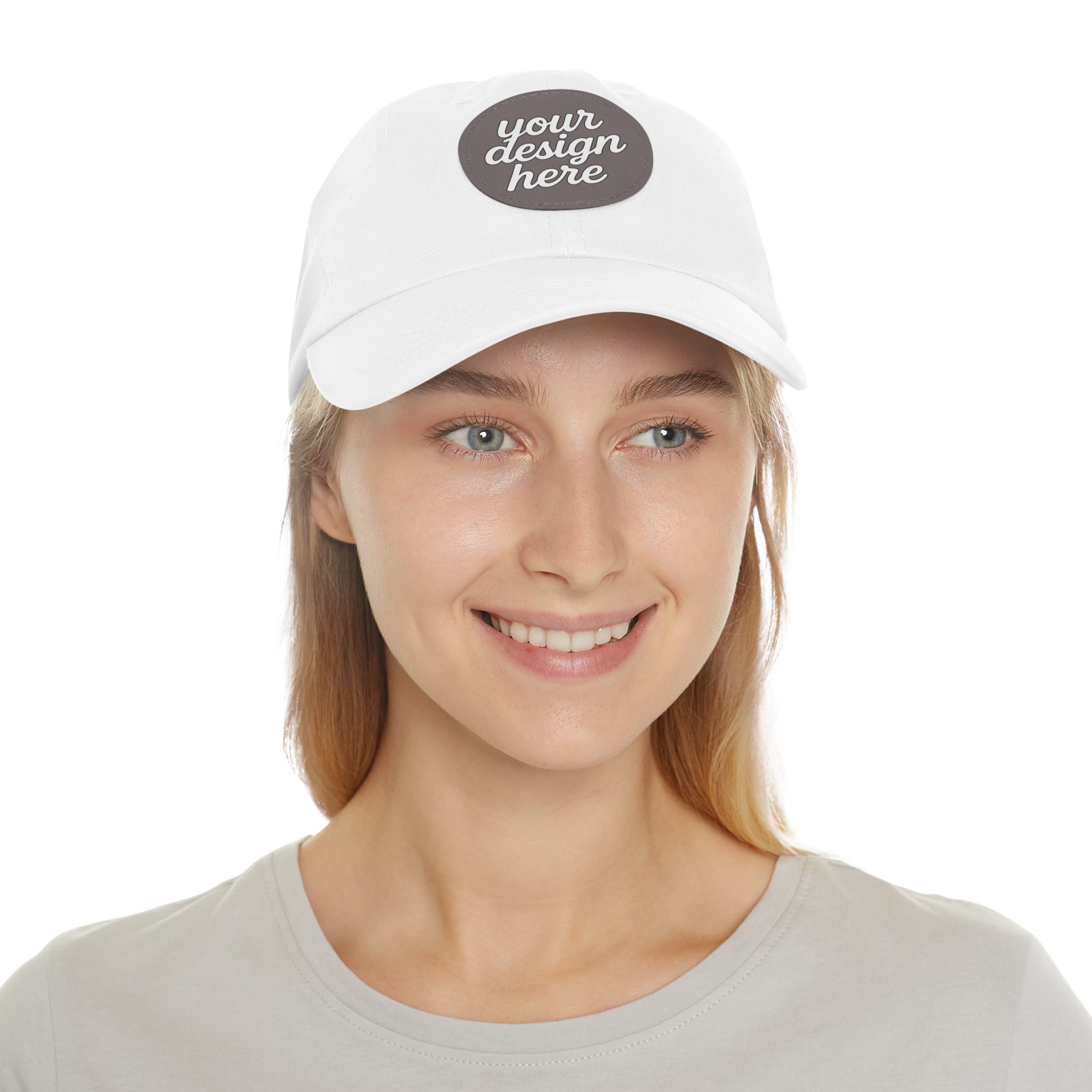 6837831055825296903_2048.webp Dad Hat with Custom Leather Patch, Personalized Gift for Dad, Casual Summer Hat, Adjustable Cap, Father's Day Gift, Gift for Him