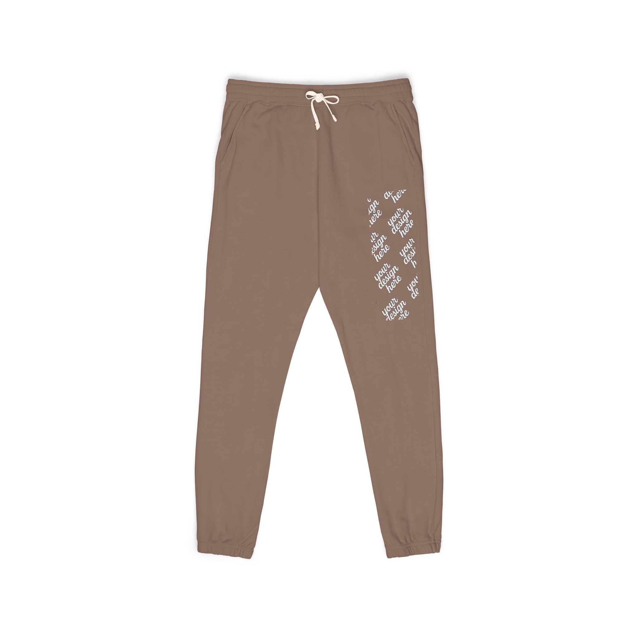 7140053792592294098_2048.jpeg Cozy Garment-Dyed Fleece Sweatpants with Floral Design, Comfy Lounge Pants, Perfect for Relaxation, Casual Wear, Home and Gift