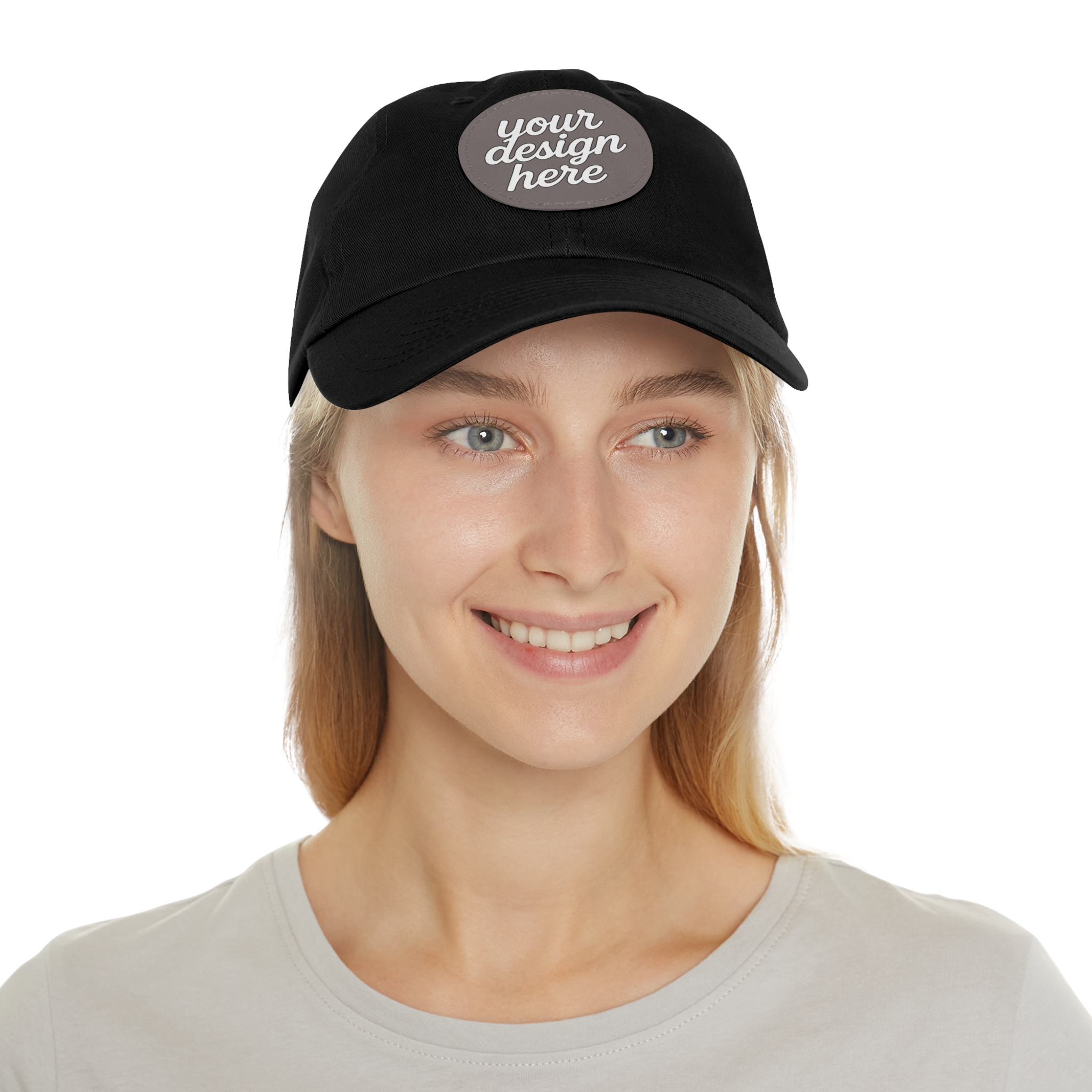 7314533172554266130_2048.webp Dad Hat with Custom Leather Patch, Personalized Gift for Dad, Casual Summer Hat, Adjustable Cap, Father's Day Gift, Gift for Him