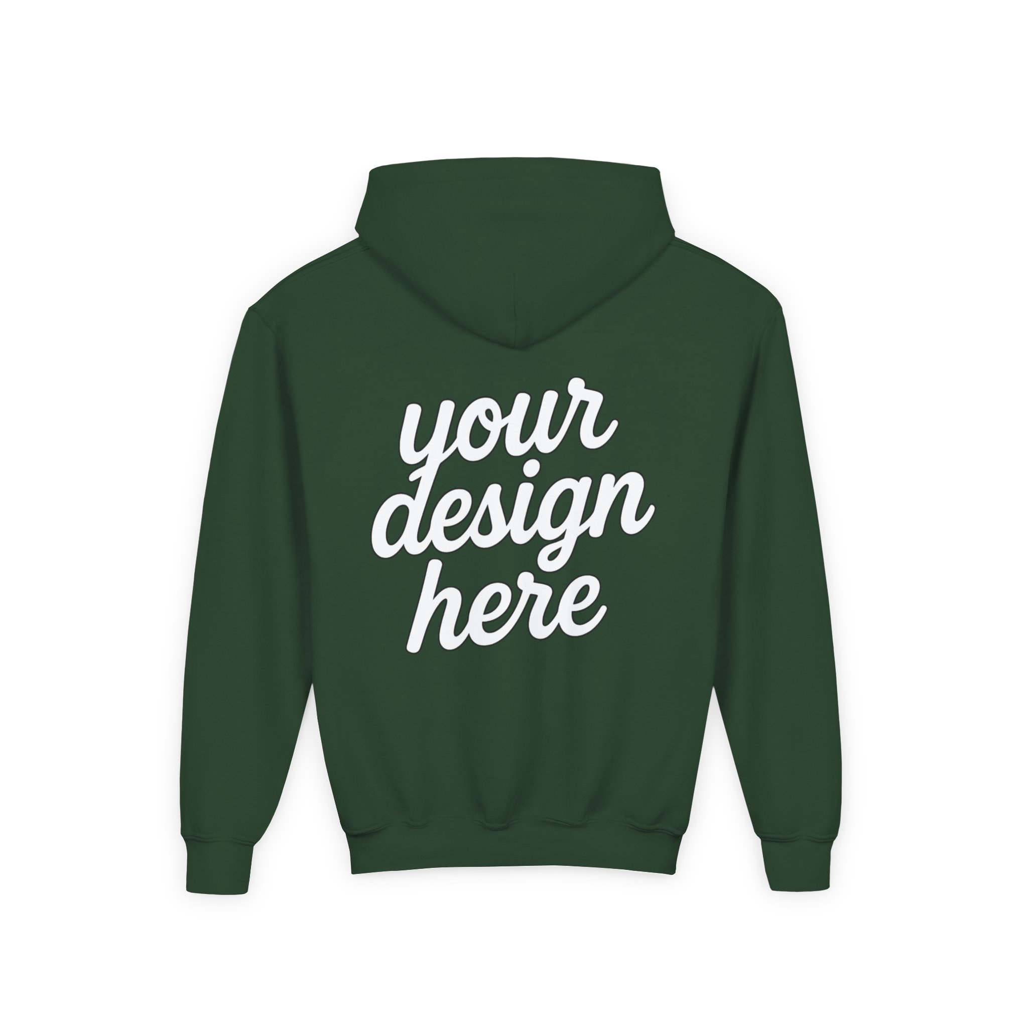 7813411824072423860_2048.webp Youth Customizable Hooded Sweatshirt - Perfect for Gifts, Birthday, School Events, Sports Teams, Casual Wear