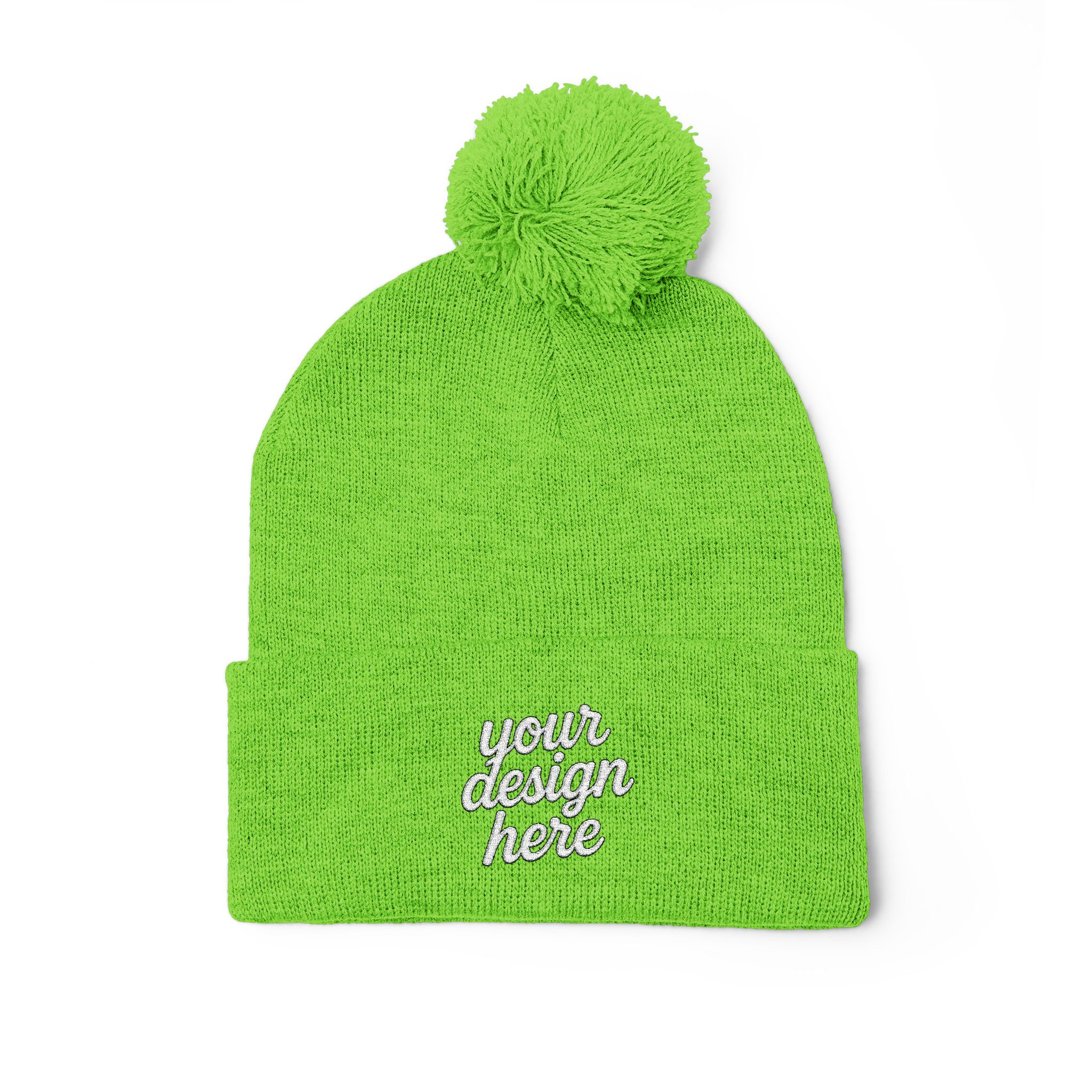7890005492536399595_2048.webp Cozy Pom-Pom Knit Cap - Custom Embroidered Beanie, Winter Fashion Accessory, Gift for Him/Her, Winter Hat, Casual Headwear