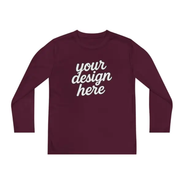 Custom Youth Long Sleeve Tee for Active Kids, Personalized Athletic Shirt, Ideal for Sports, Birthdays, Gifts, Family Events