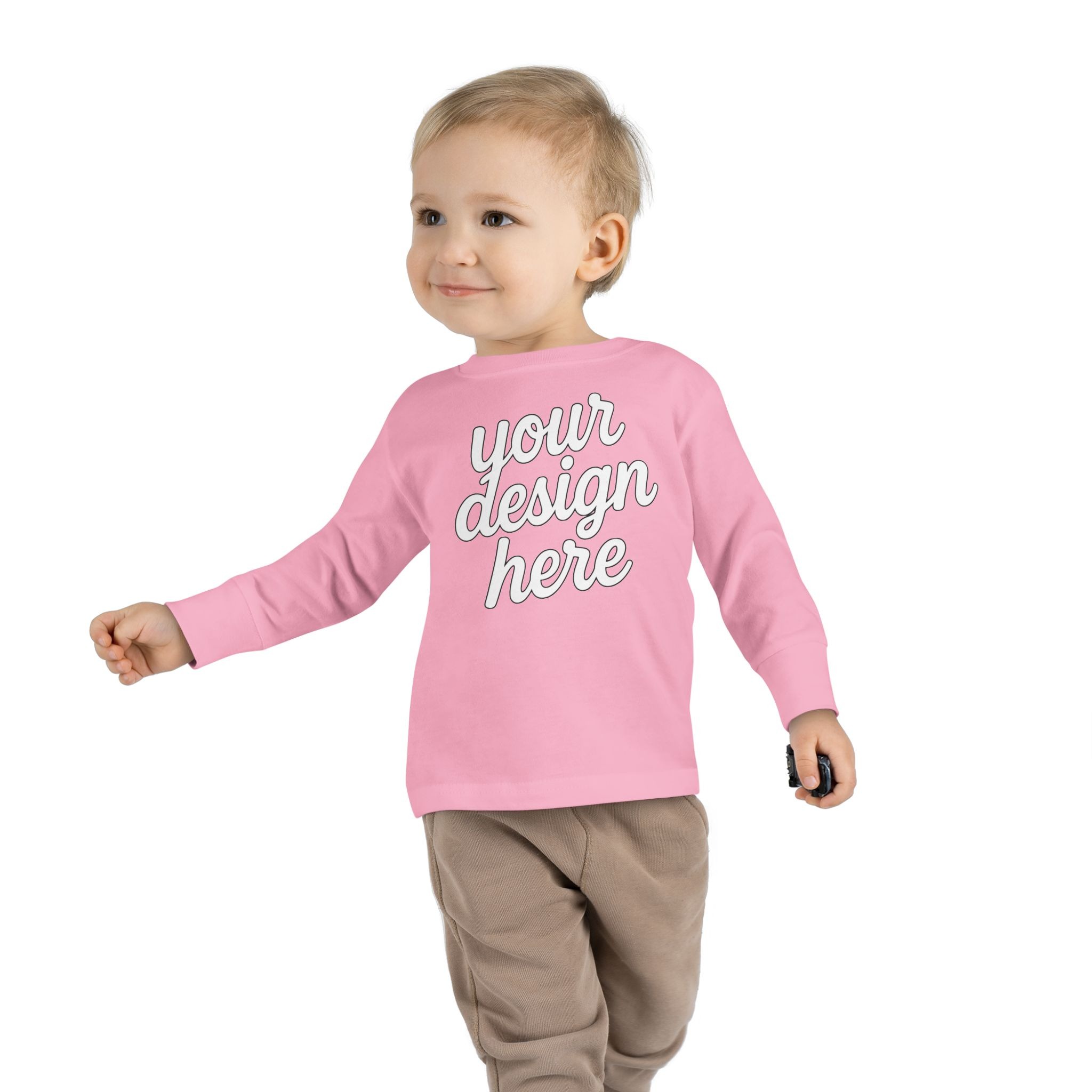 9143773982976103515_2048.jpeg Customizable Toddler Long Sleeve Tee, Kids Fashion, Personalized Gift, Birthday Outfit, Playtime Wear, Baby Shower