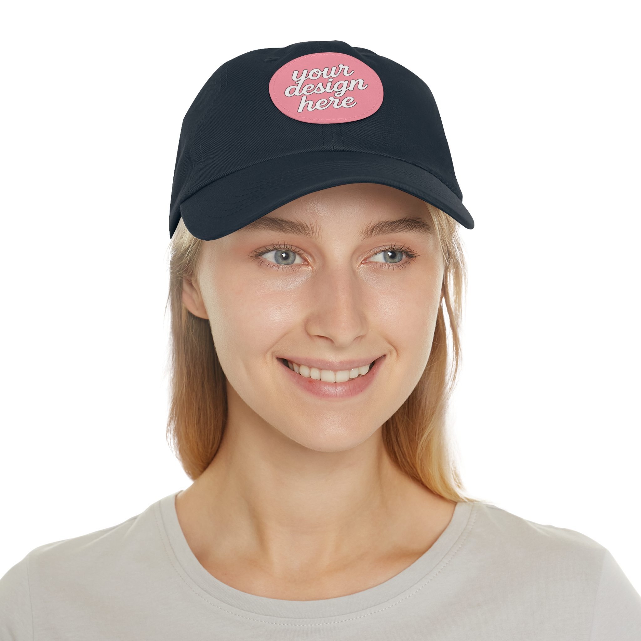 9438584652305326774_2048.webp Dad Hat with Custom Leather Patch, Personalized Gift for Dad, Casual Summer Hat, Adjustable Cap, Father's Day Gift, Gift for Him