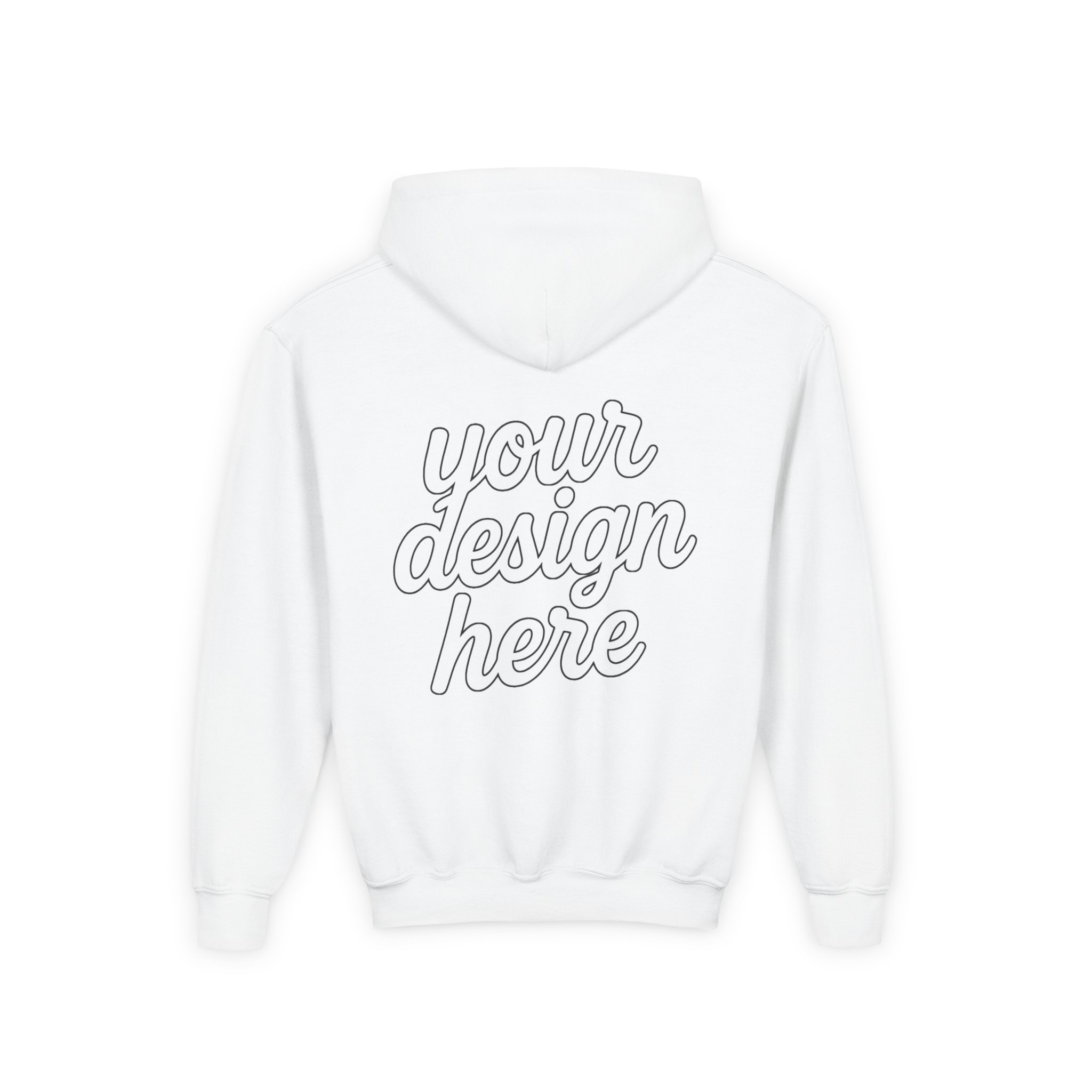 9479528702734404182_2048.webp Youth Customizable Hooded Sweatshirt - Perfect for Gifts, Birthday, School Events, Sports Teams, Casual Wear