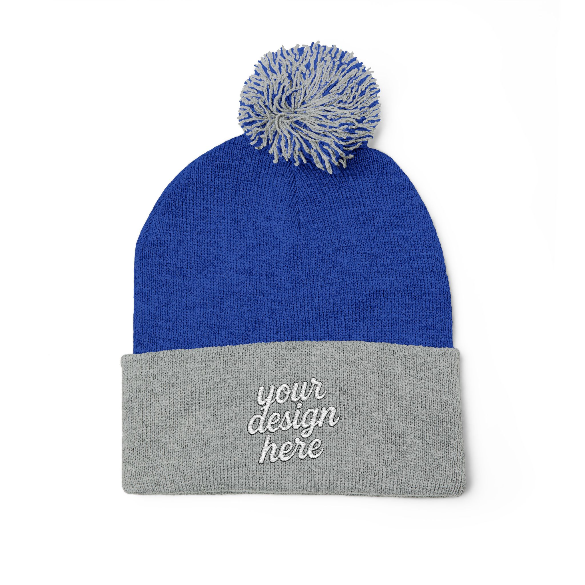 9583316754292776763_2048.webp Cozy Pom-Pom Knit Cap - Custom Embroidered Beanie, Winter Fashion Accessory, Gift for Him/Her, Winter Hat, Casual Headwear