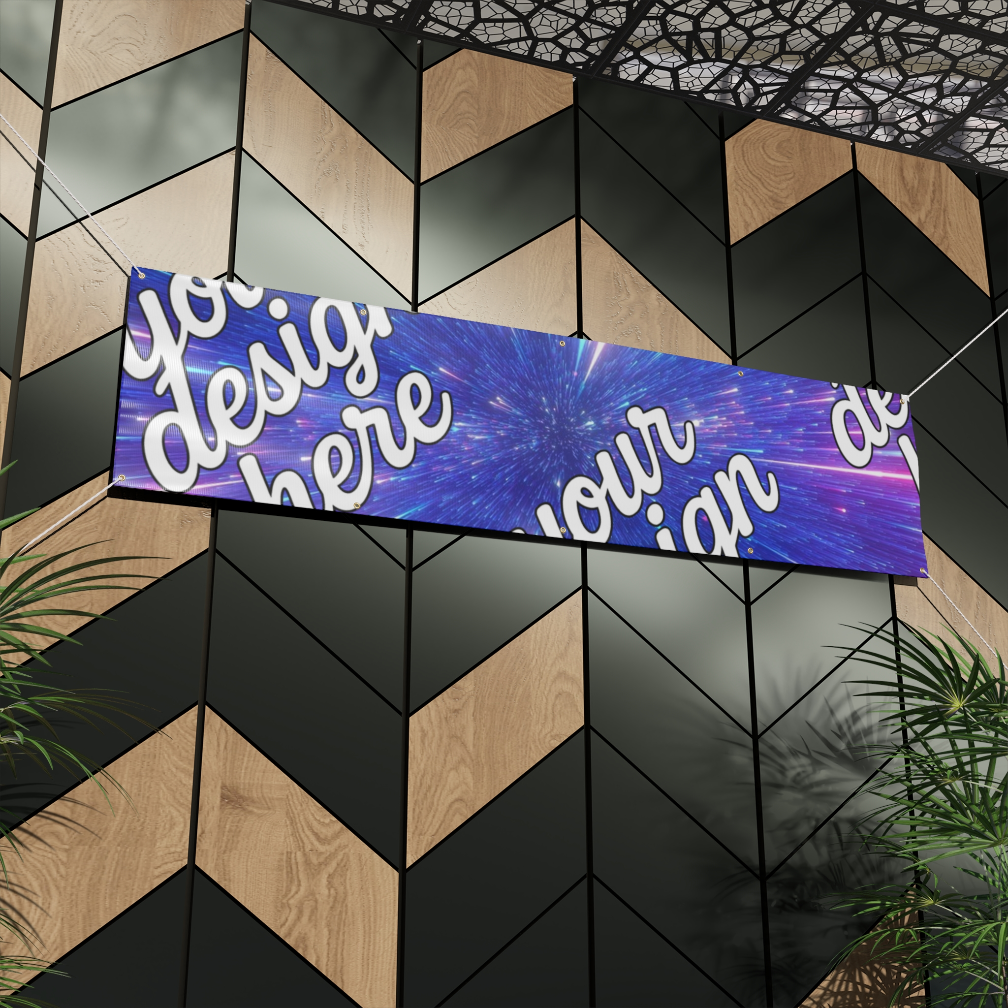 10951094328137821389_2048.webp Cosmic Matte Banner – Colorful Light Burst Design for Events and Parties