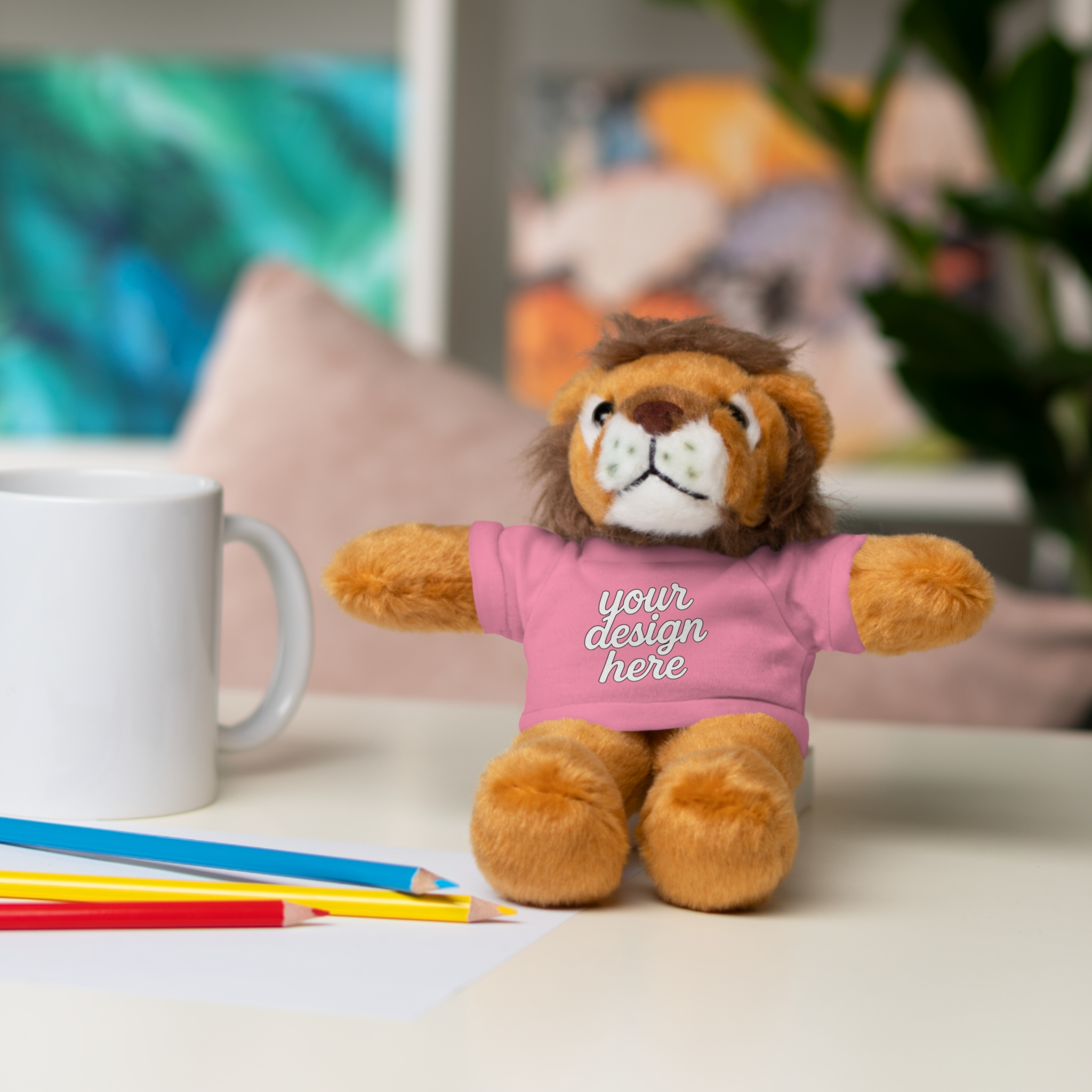 12556886619952512190_2048.webp Customizable Stuffed Animals - Personalized Teddy Bear with Tee, Gift for Kids, Birthday, Special Occasions, Cuddly Companion