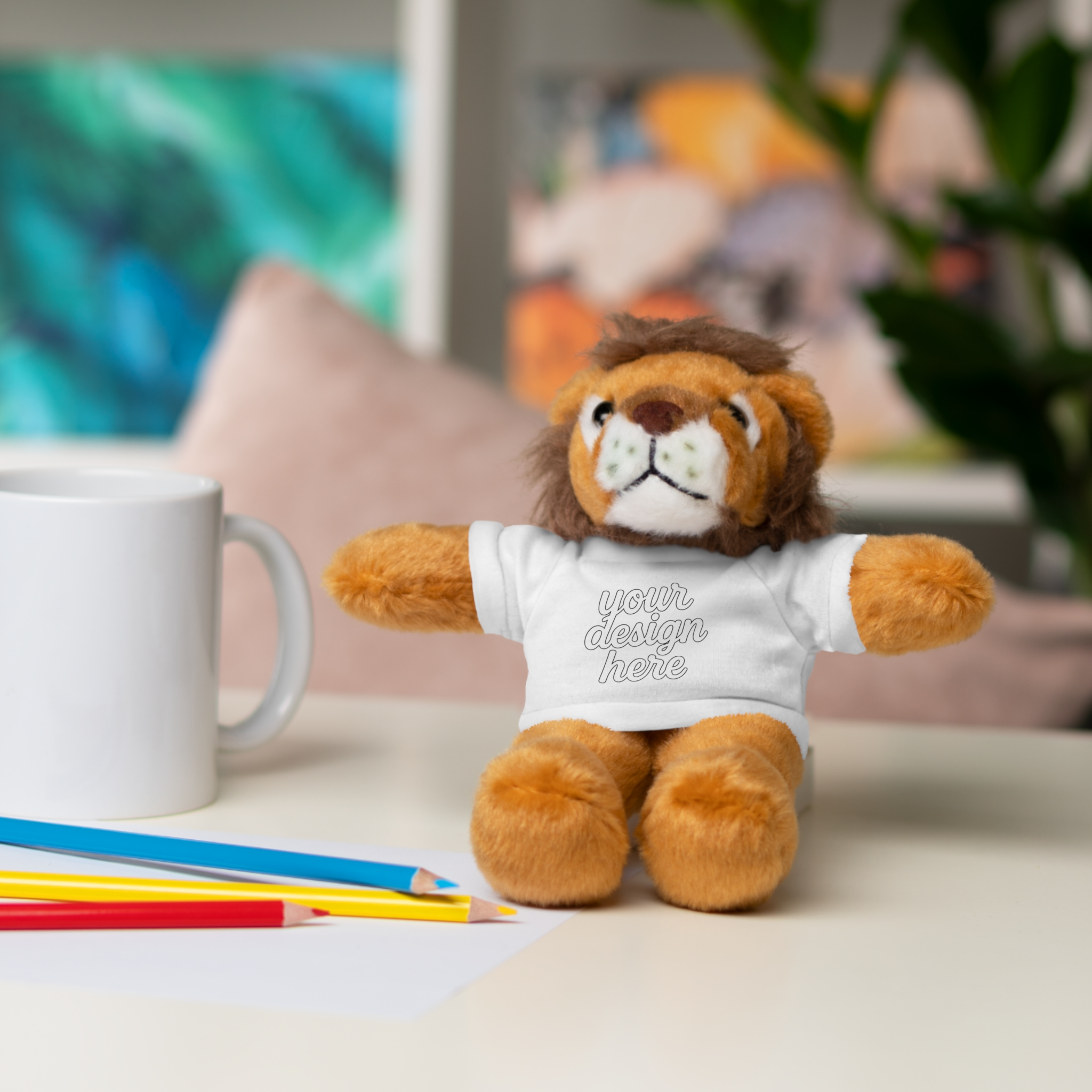 13556992415593991812_2048.webp Customizable Stuffed Animals - Personalized Teddy Bear with Tee, Gift for Kids, Birthday, Special Occasions, Cuddly Companion