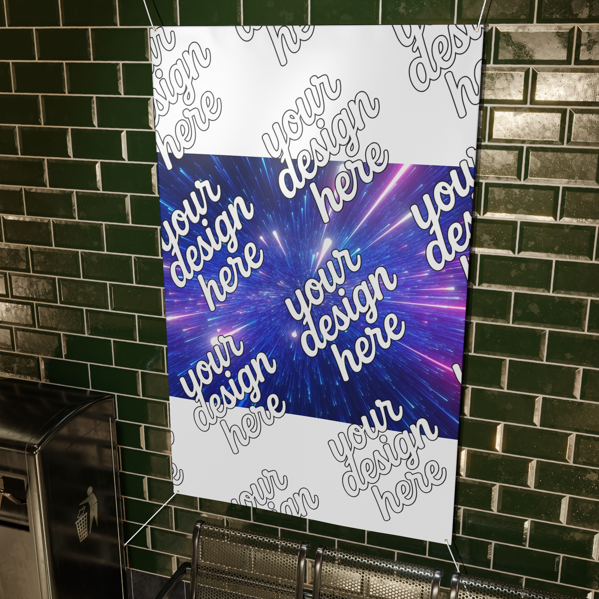 13732406069355822115_2048.webp Cosmic Matte Banner – Colorful Light Burst Design for Events and Parties