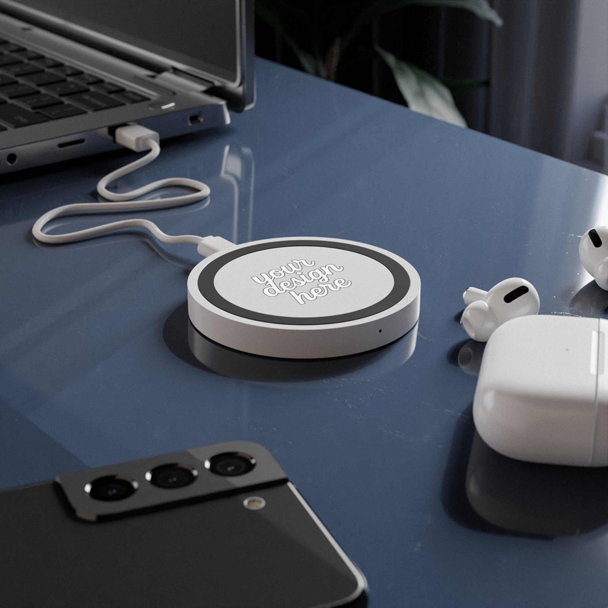 13781887996080879642_2048.webp Sleek Wireless Charging Pad for Home & Office, Phone Charger, Personalized Gift, Eco-Friendly Tech, Birthday, Christmas