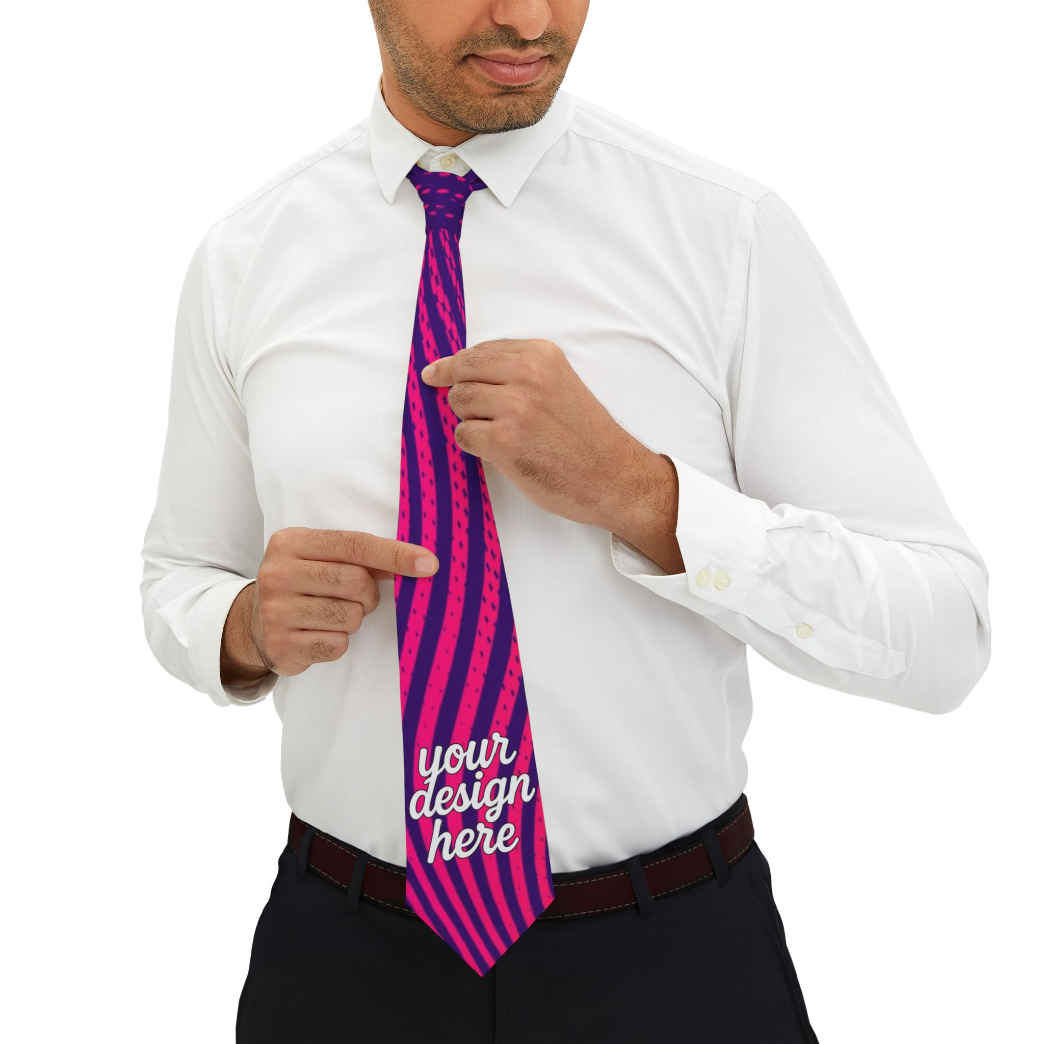 14571909831149242103_2048.webp Stylish Necktie with Modern Purple Design, Trendy Tie for Weddings, Business Meetings, Gifting, Men's Fashion Accessory, Unique Print Tie