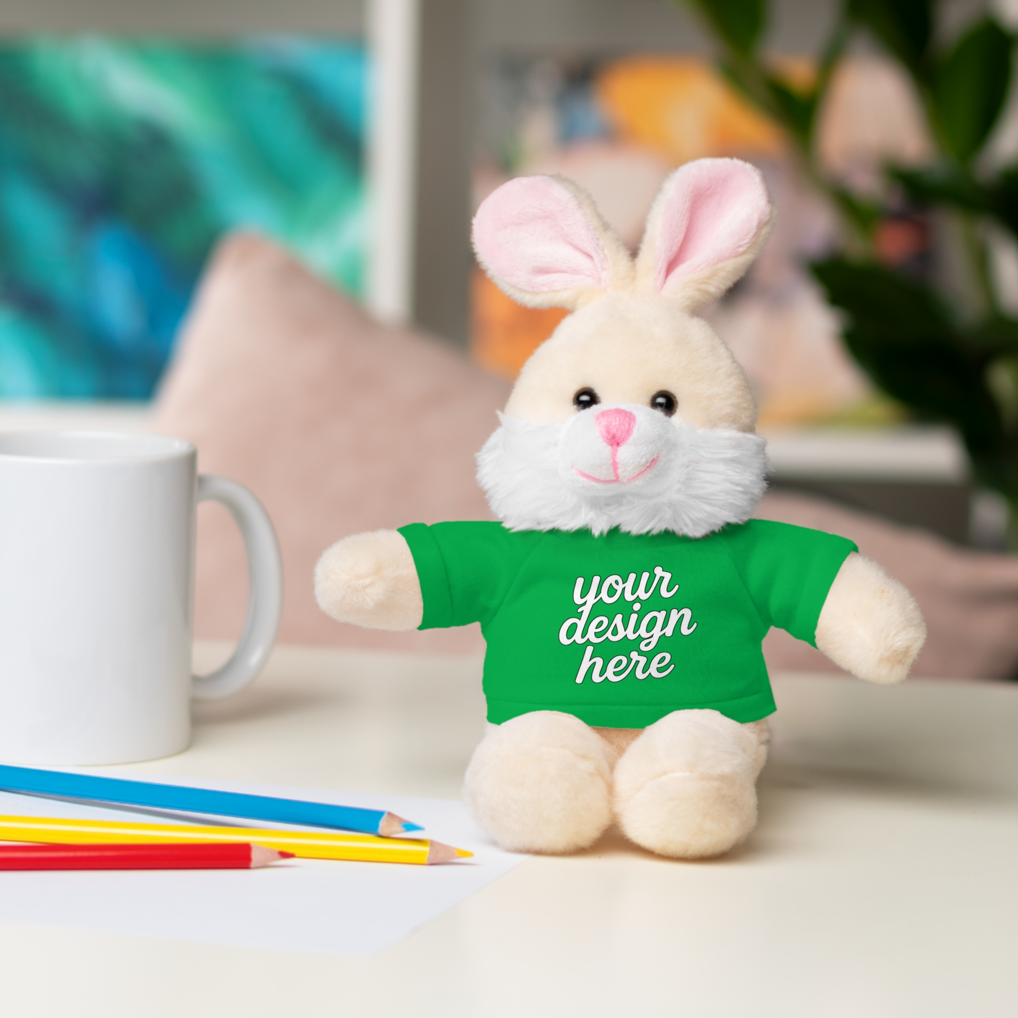 14757490464743215356_2048.webp Customizable Stuffed Animals - Personalized Teddy Bear with Tee, Gift for Kids, Birthday, Special Occasions, Cuddly Companion